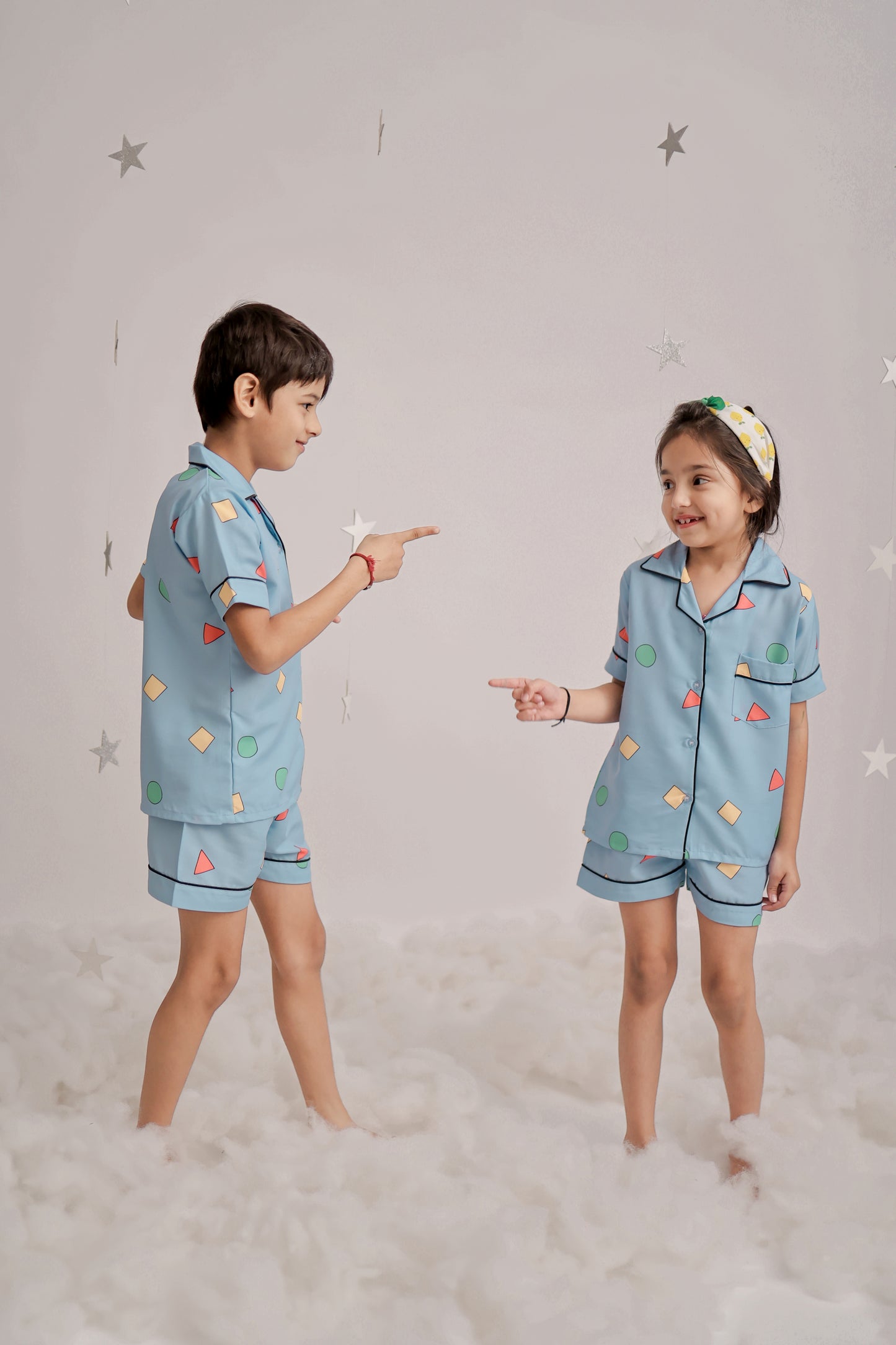 Playful Patterns Shorts Set thehouseofcomfort