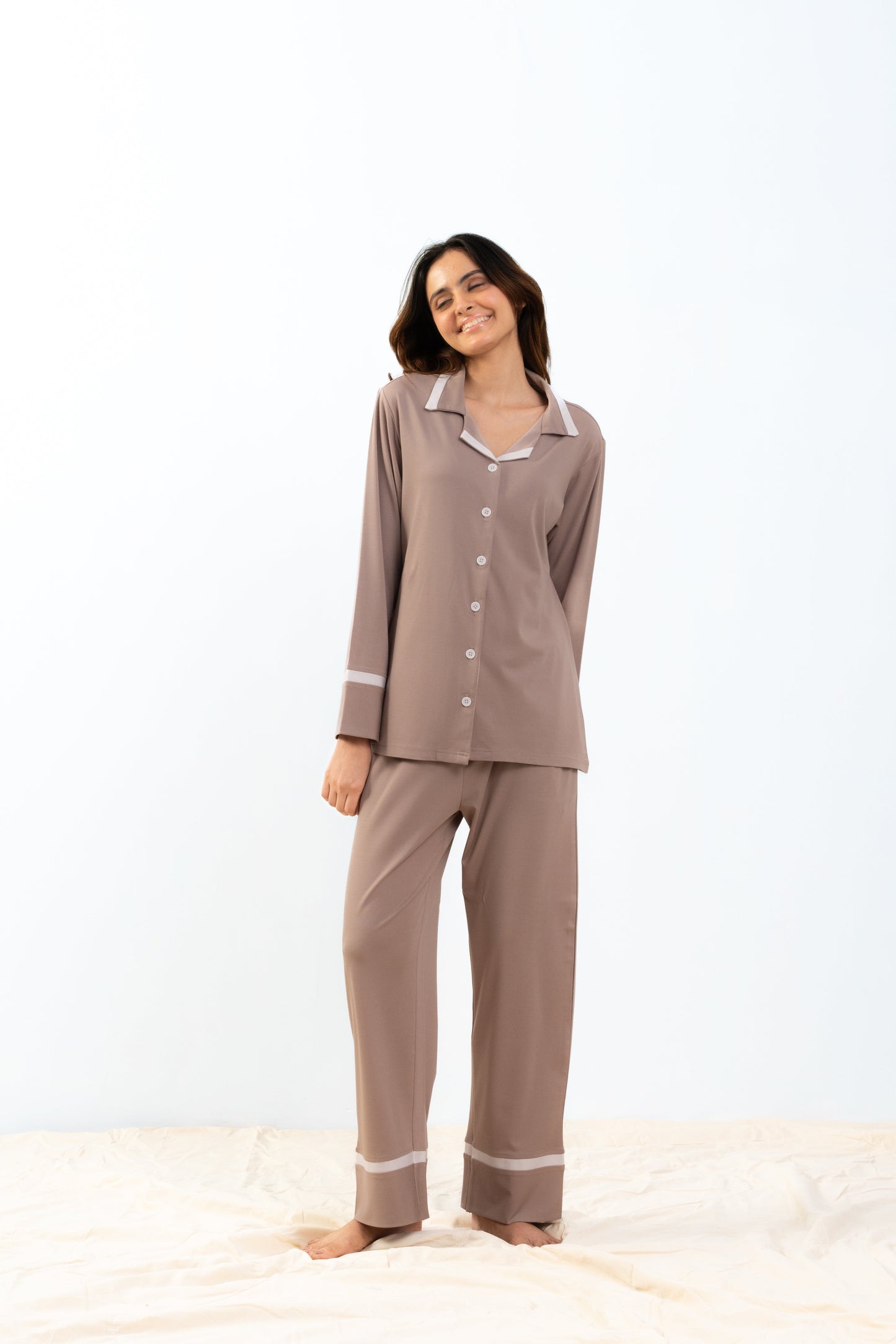 Dessert Tan Lycra PJ Set House of Comfort