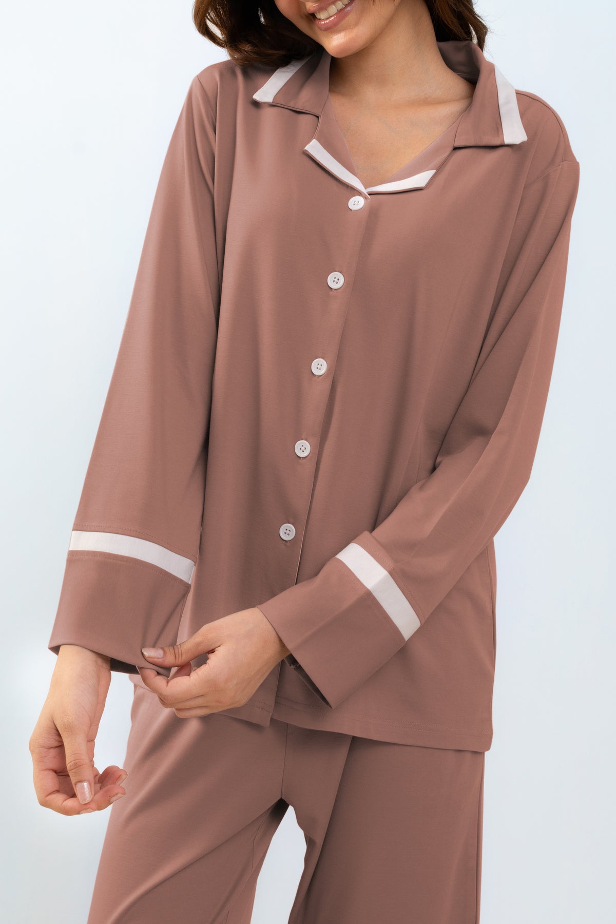 Rosy Brown Lycra PJ Set