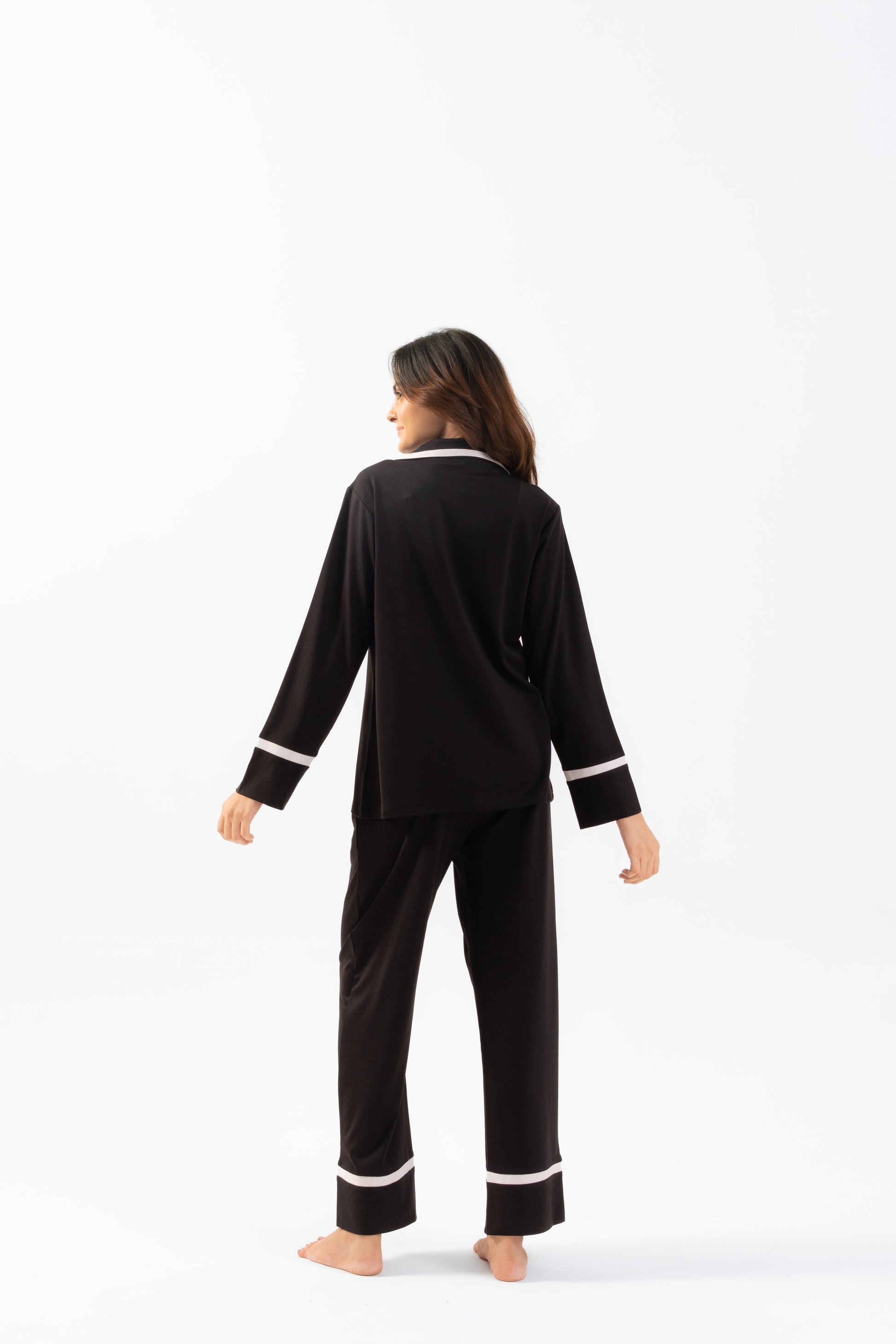 Black Lycra PJ Set House of Comfort