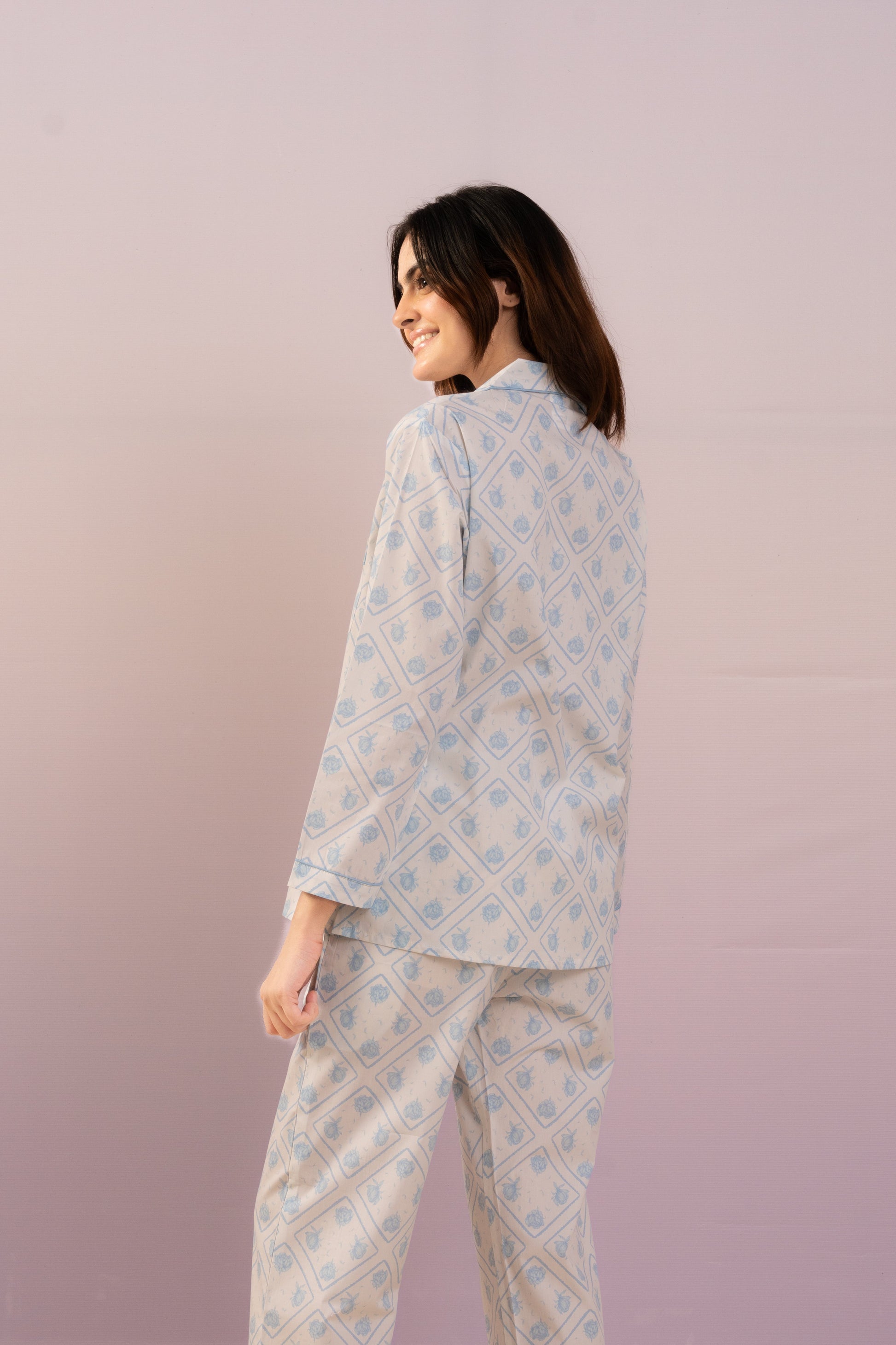 Blue Whisper PJ Set House of Comfort