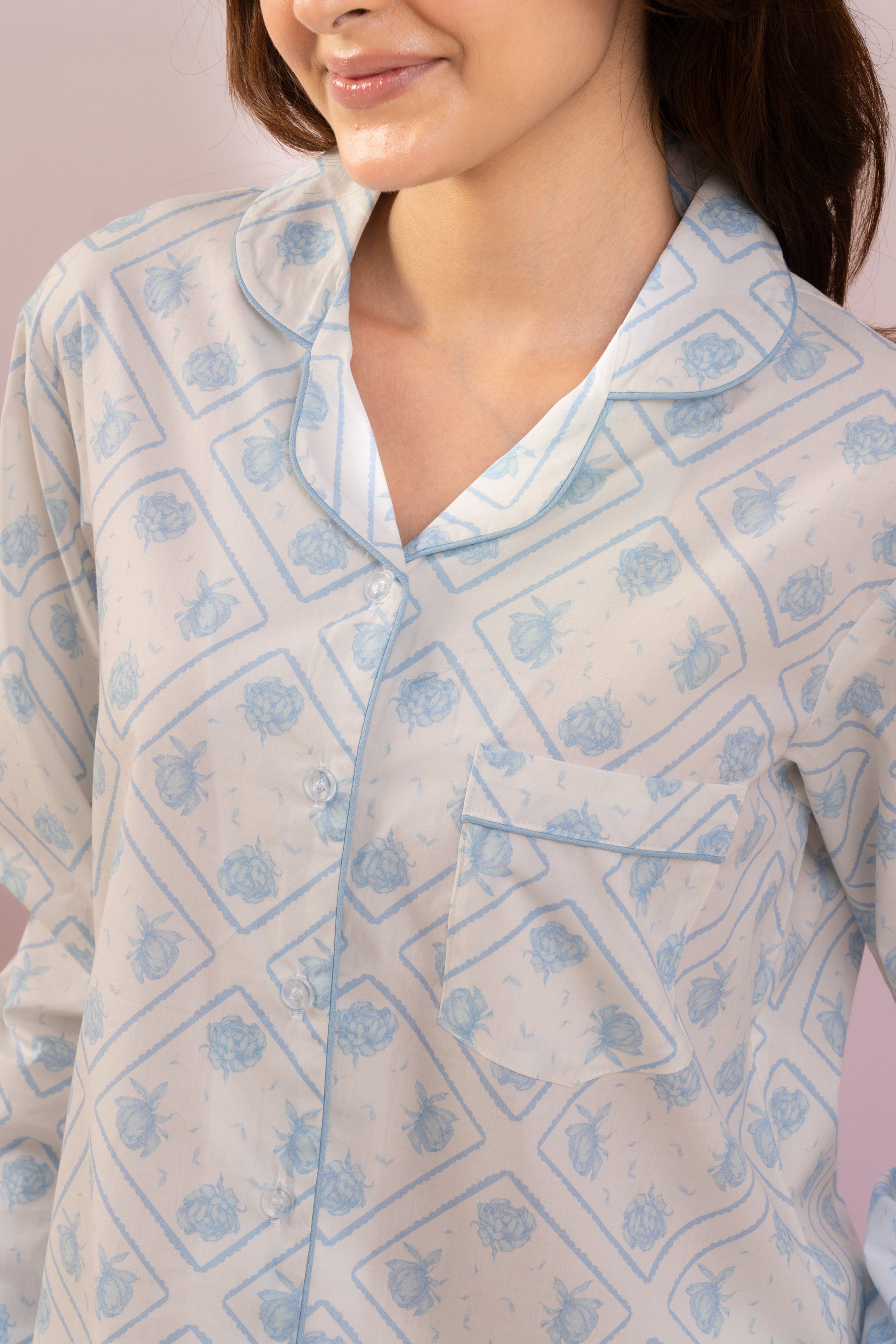 Blue Whisper PJ Set House of Comfort
