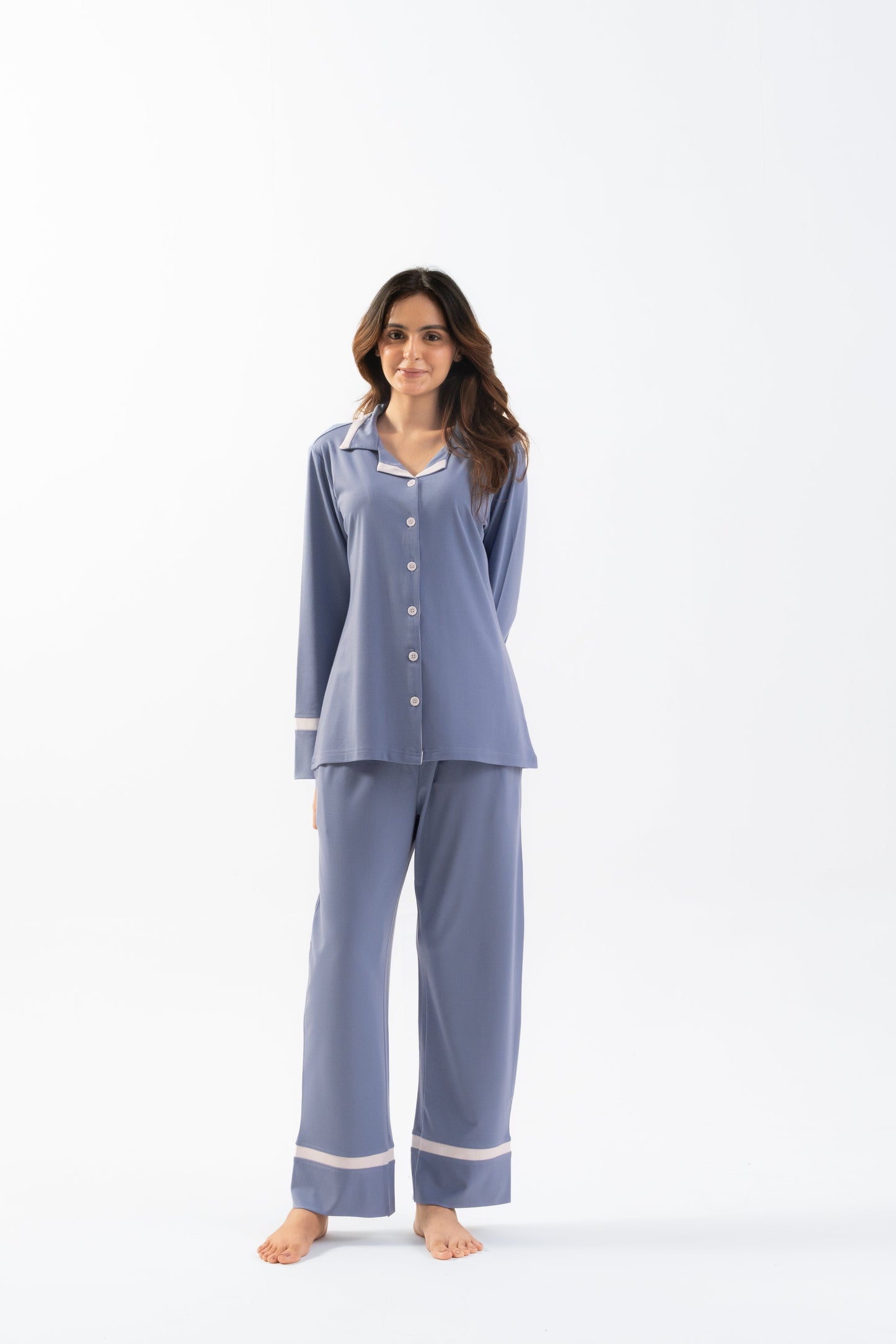 Blue Lycra PJ Set House of Comfort