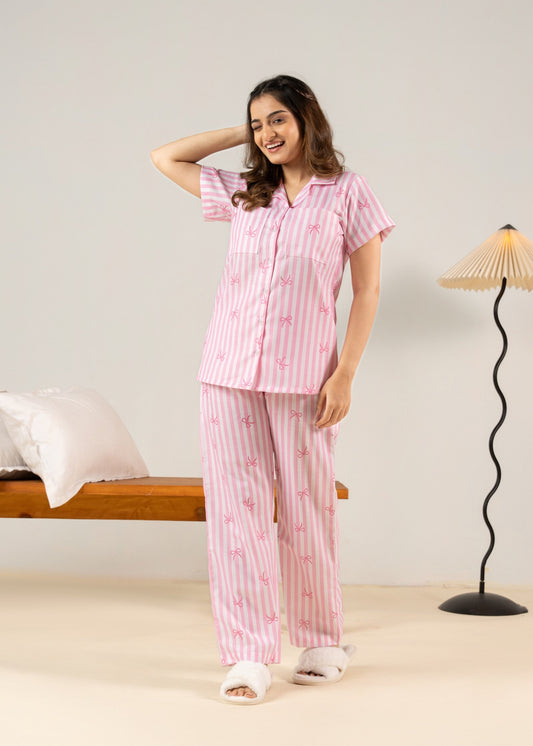 Bow Babe Braless PJ Set House of Comfort
