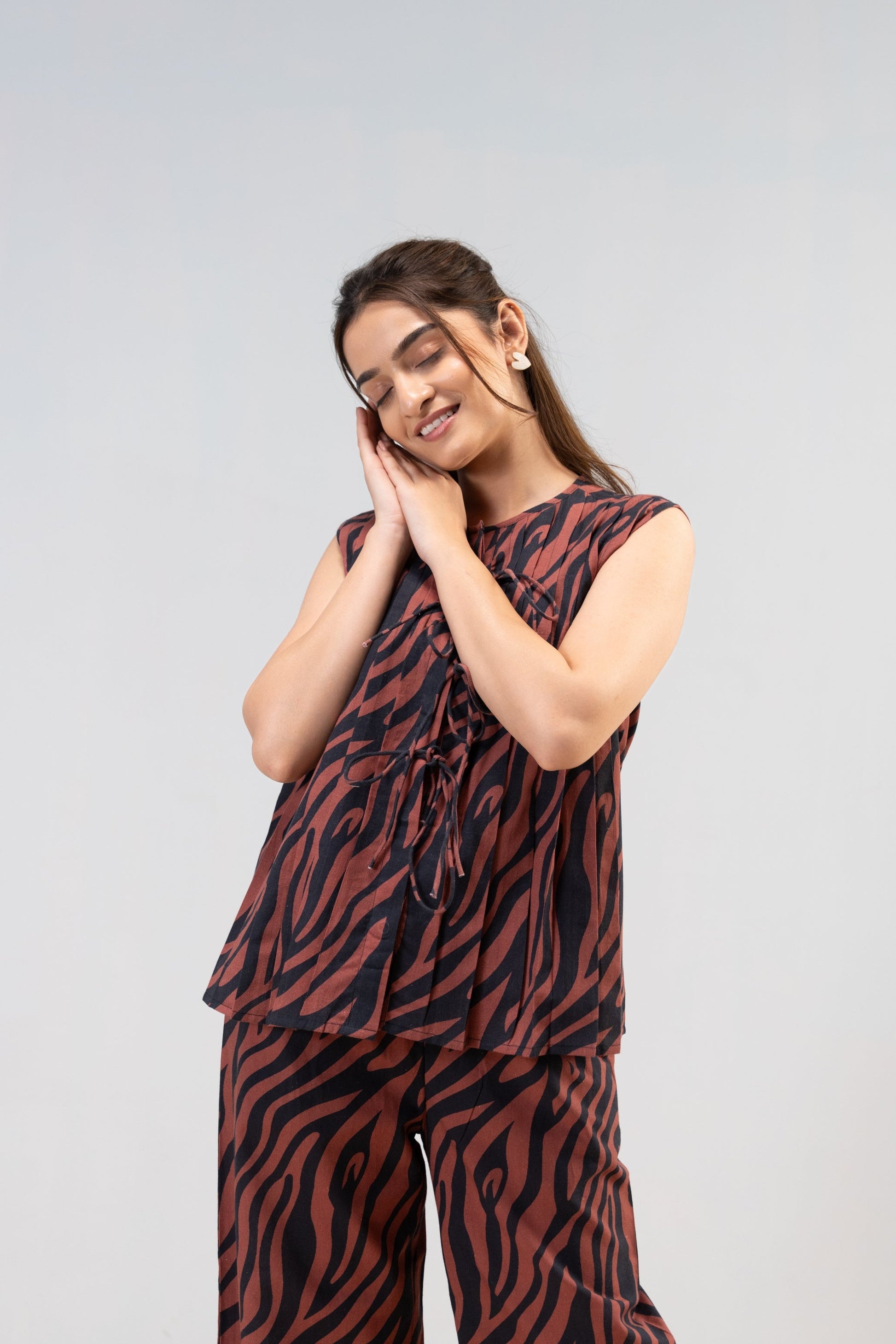 Brown Zebra PJ Set House of Comfort