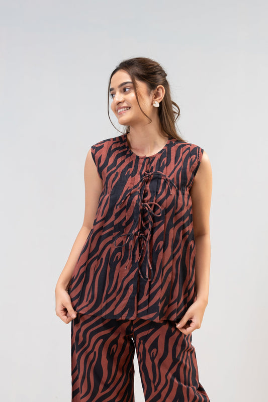 Brown Zebra PJ Set House of Comfort