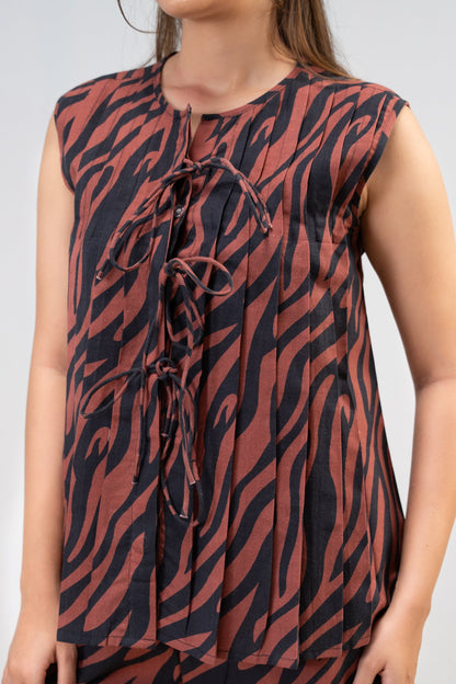 Brown Zebra PJ Set House of Comfort