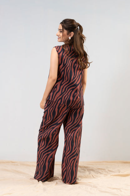 Brown Zebra PJ Set House of Comfort