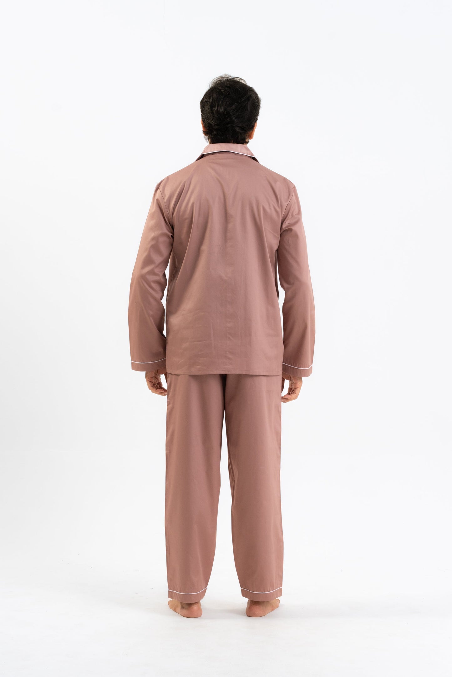 Brown Cotton PJ Set - Male House of Comfort