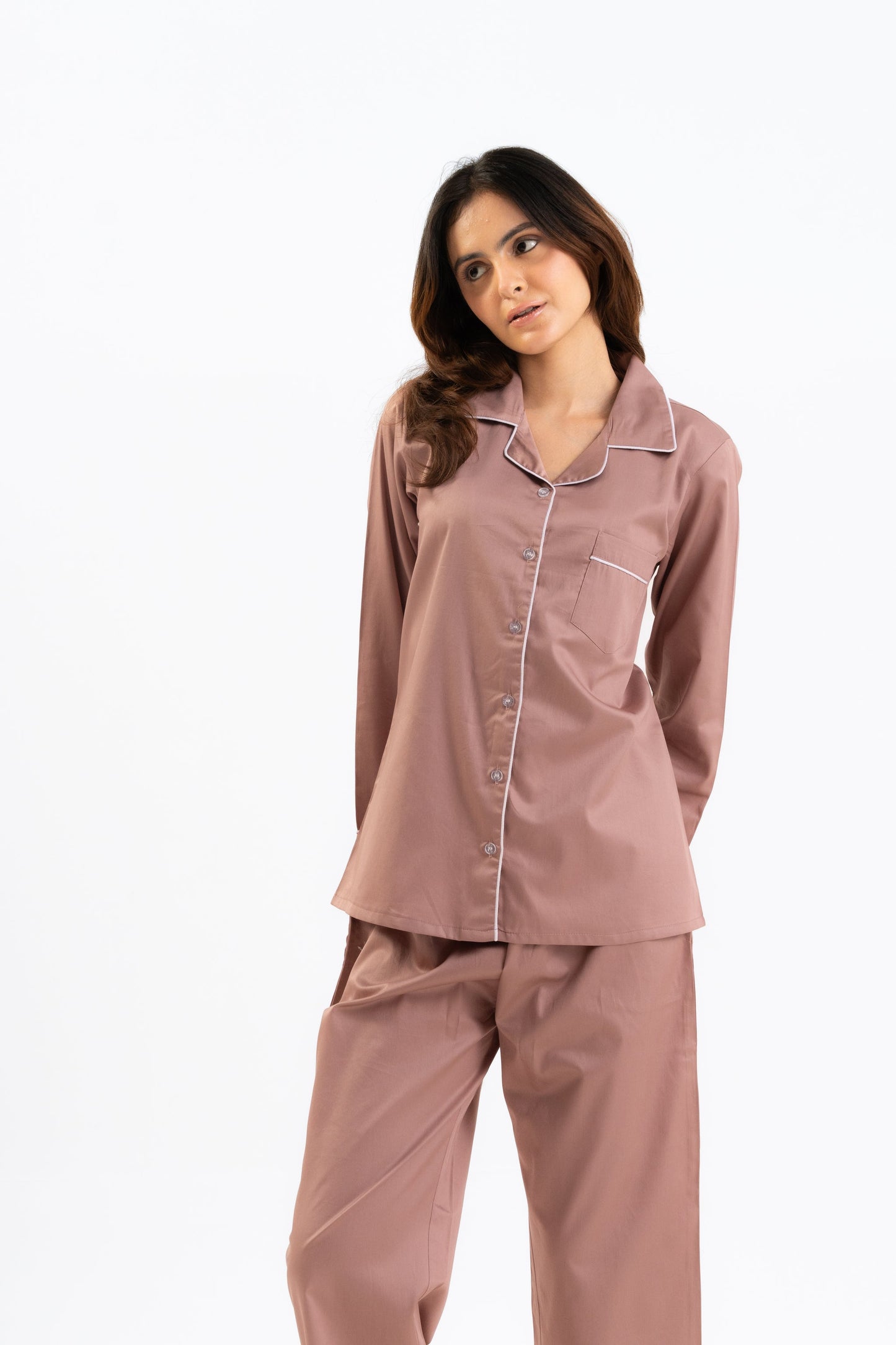 Brown Cotton PJ Set - Female House of Comfort