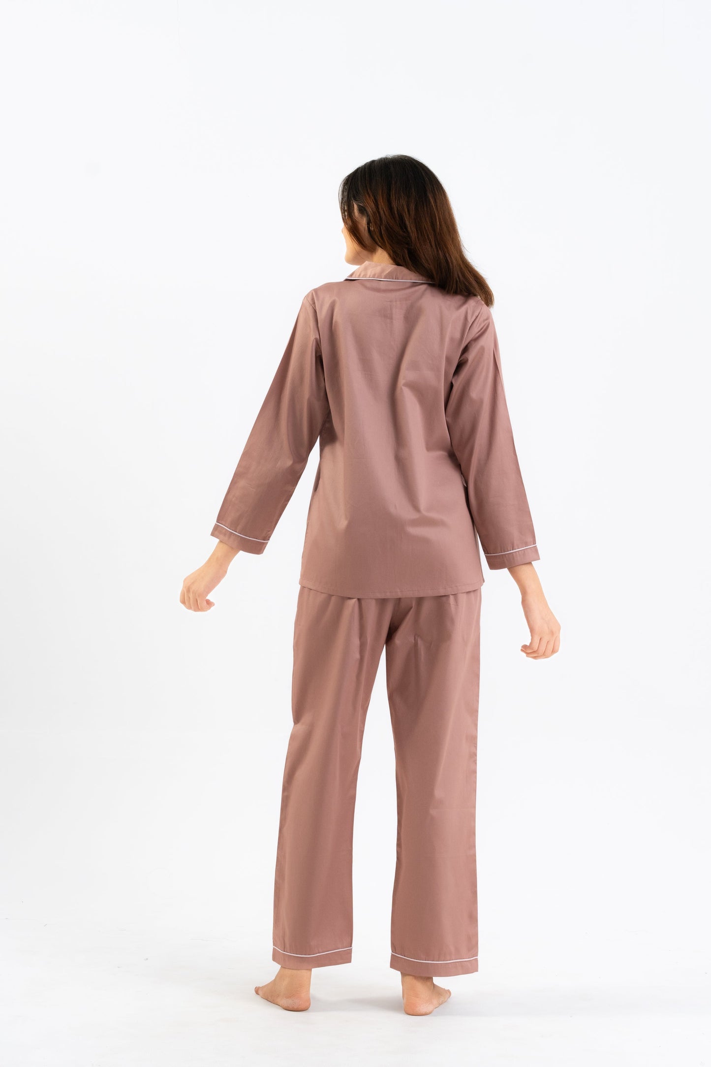 Brown Cotton PJ Set - Female House of Comfort