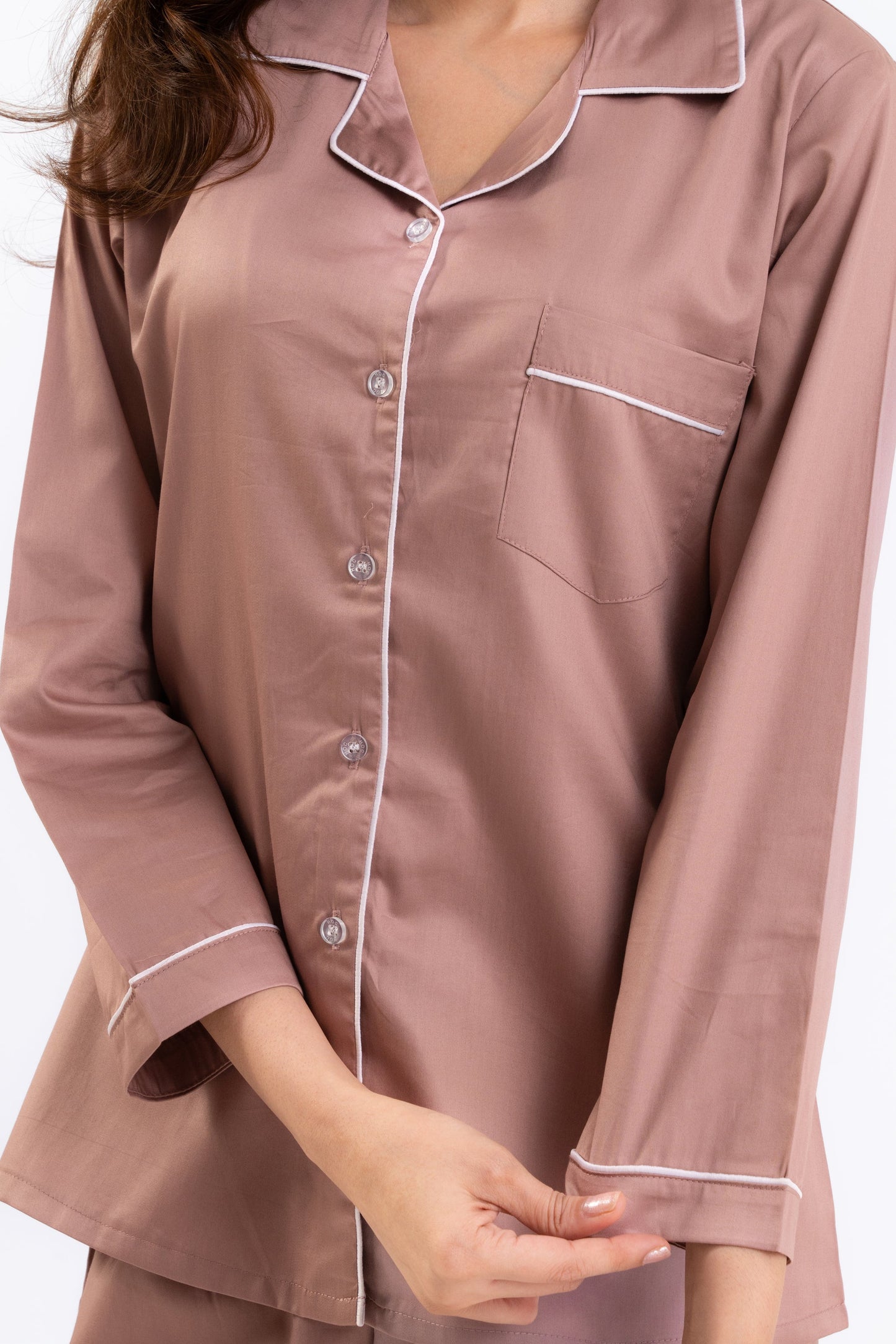Brown Cotton PJ Set - Female House of Comfort