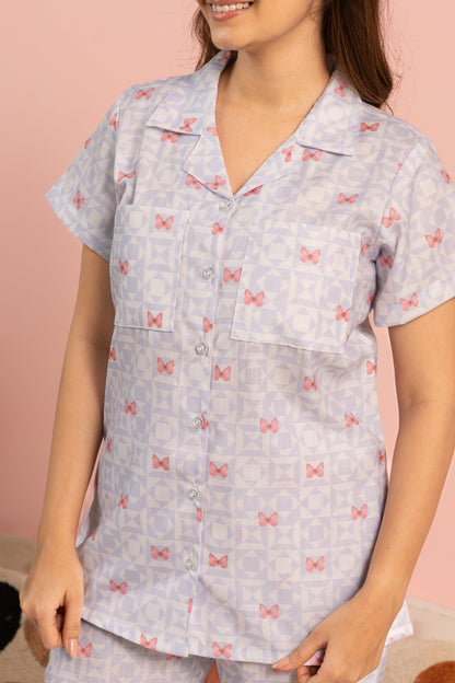 Butterfly Bliss Braless PJ Set House of Comfort