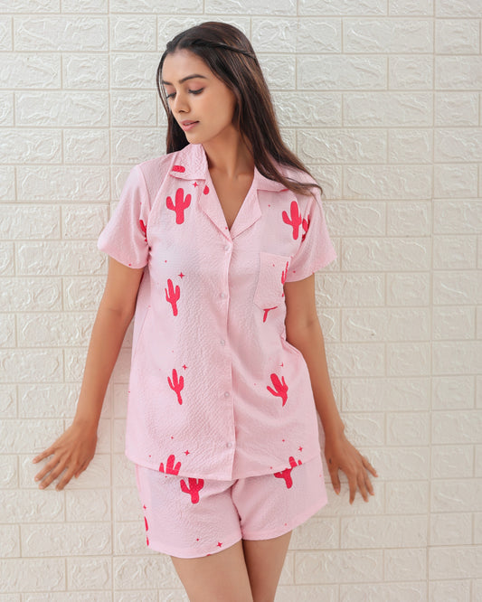Cactus Pop Shorts Set House of Comfort
