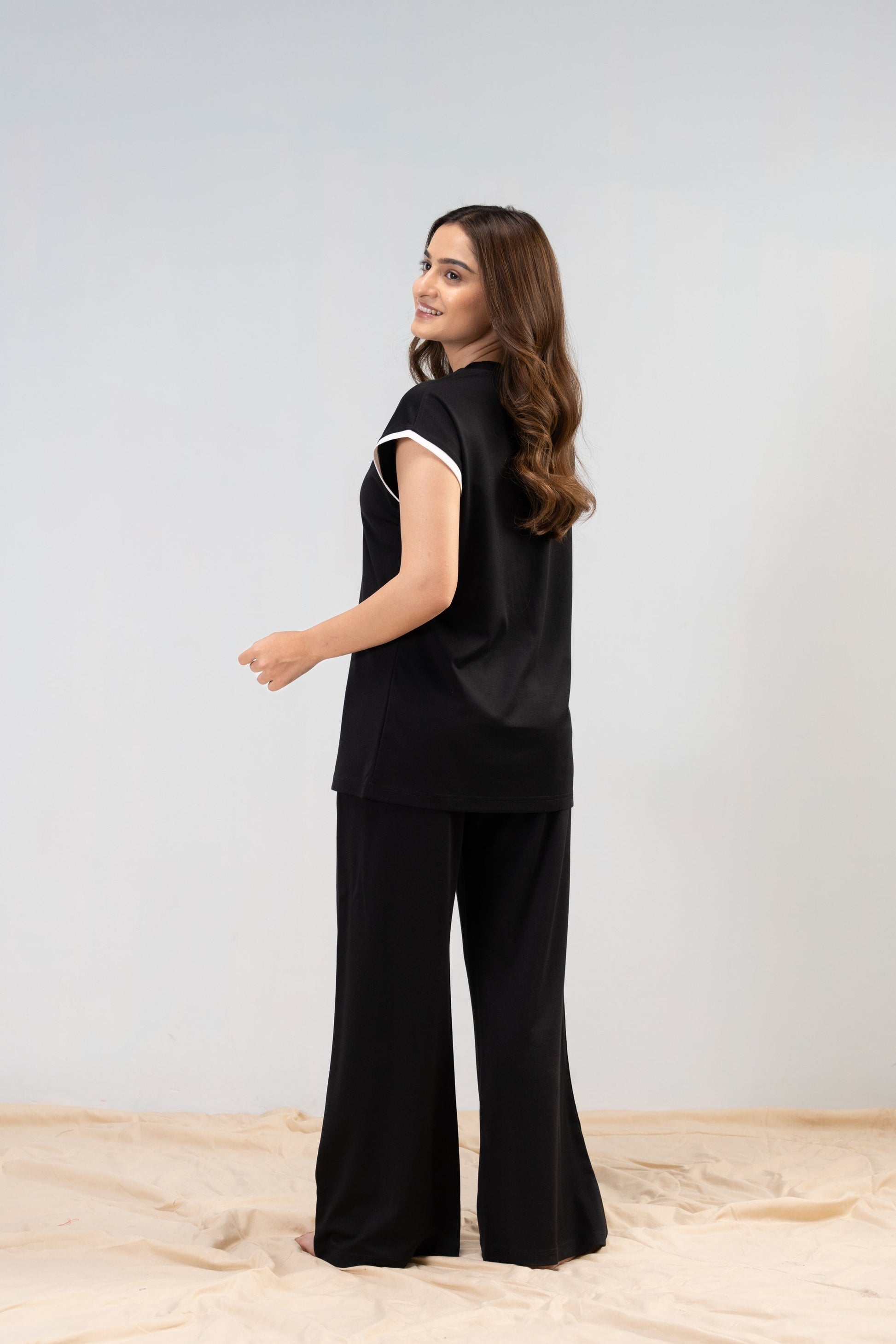Carbon Black Lycra PJ Set House of Comfort