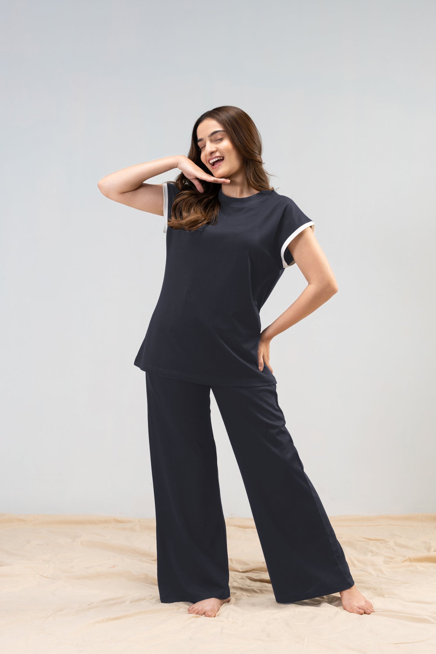 Charcoal Gray Lycra PJ Set House of Comfort