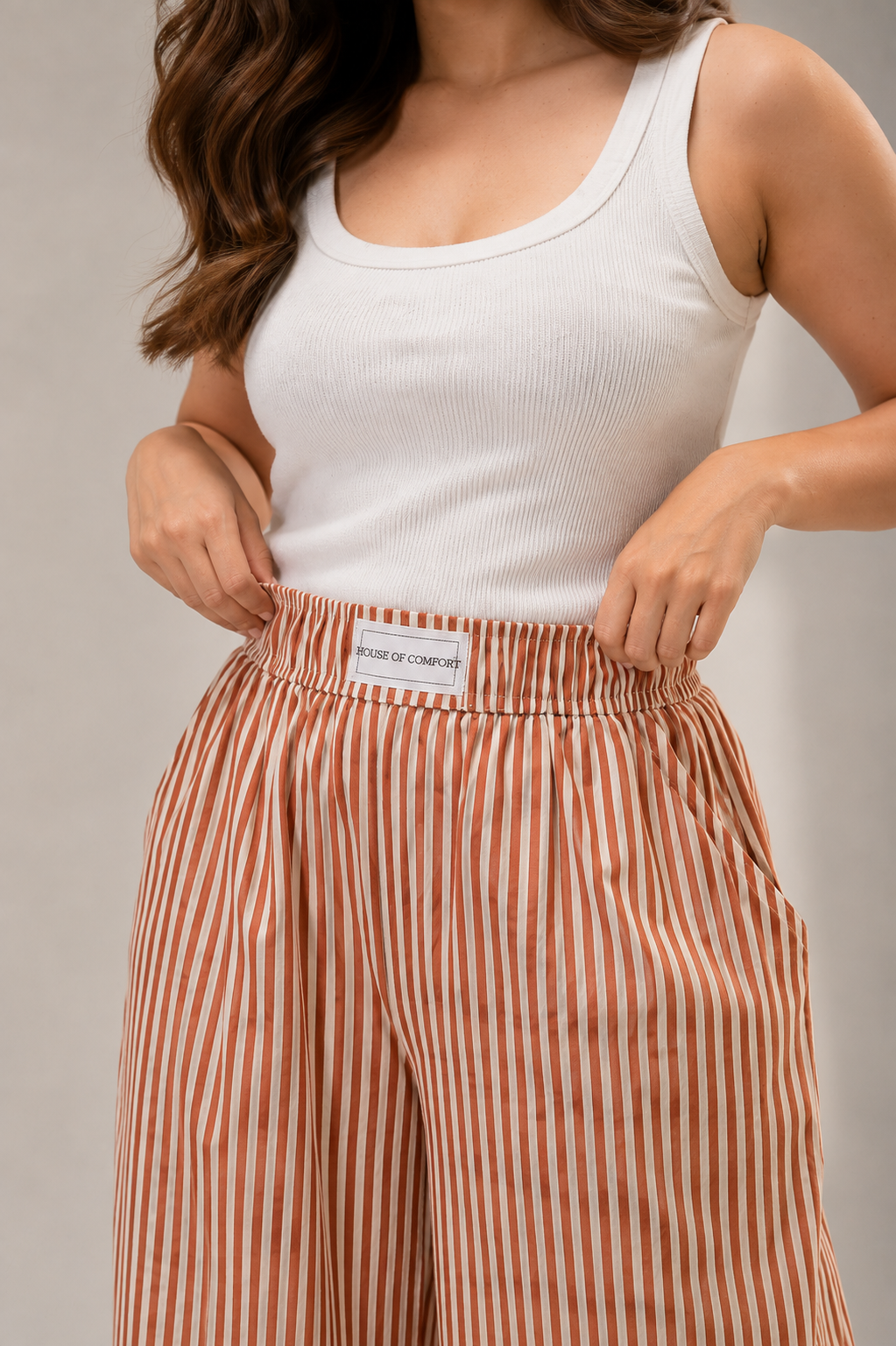 Mocha Stripe Pajamas House of Comfort