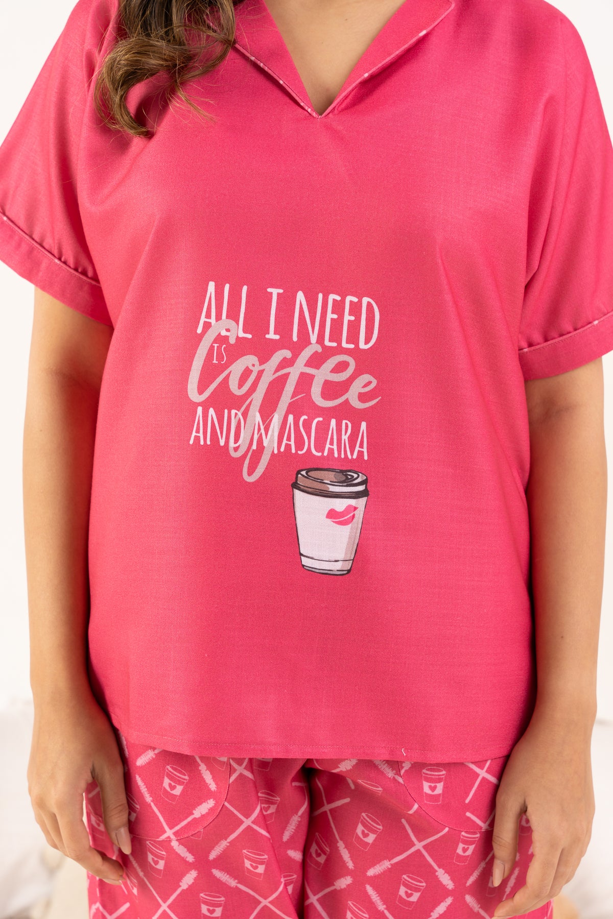 Coffee & Mascara Love PJ Set