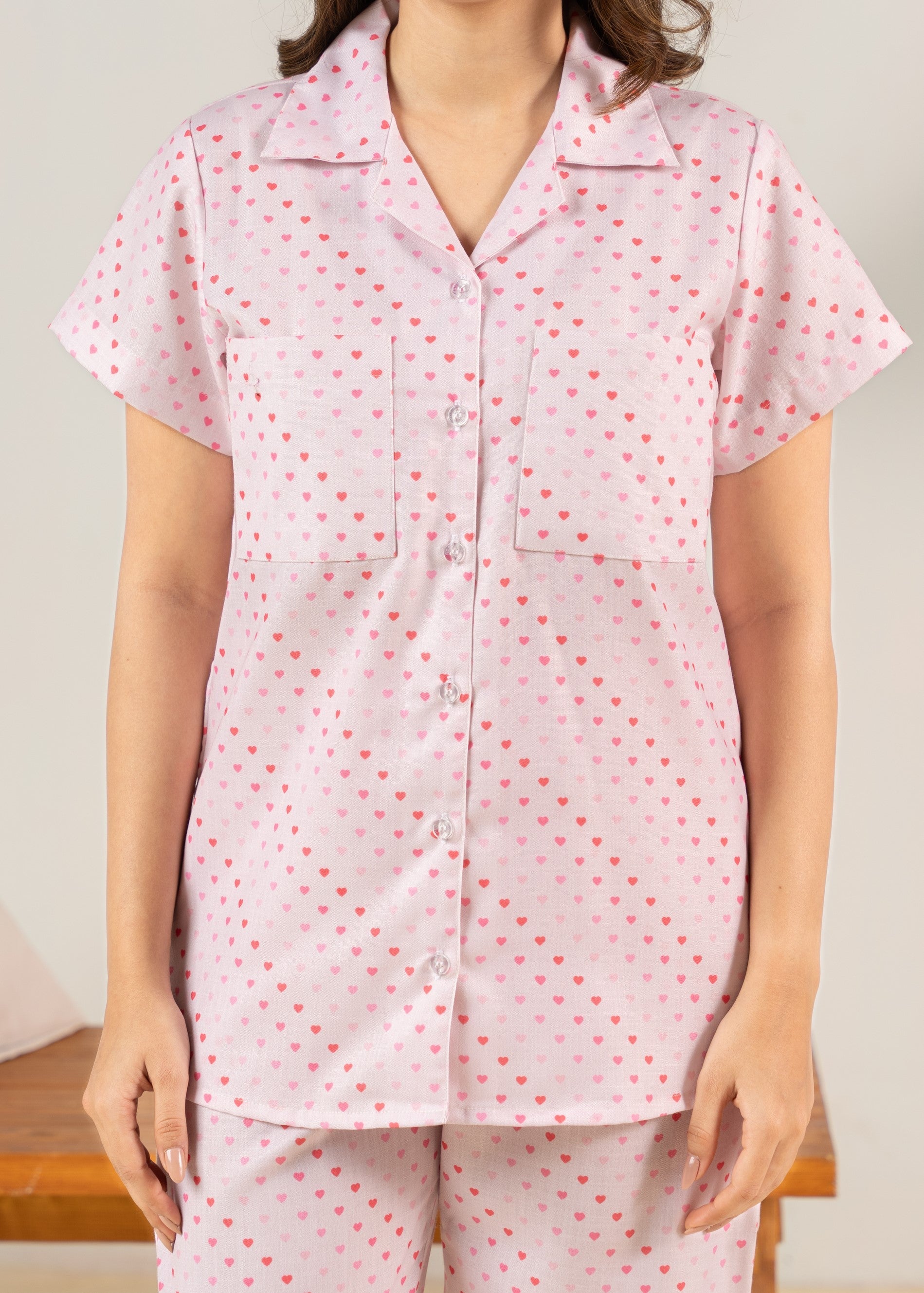 Confetti Hearts Braless PJ Set House of Comfort