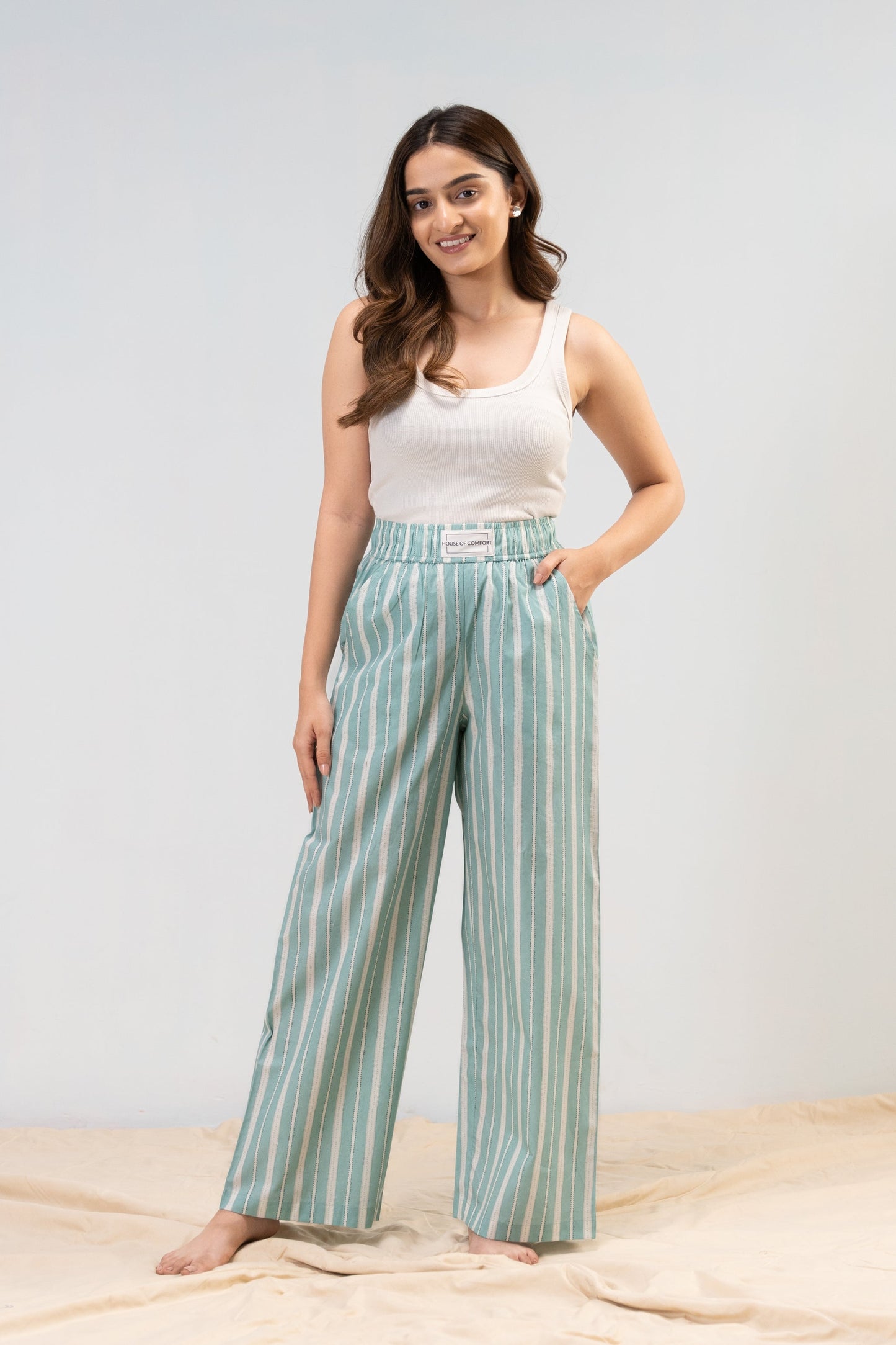 Cool Mint Lines Pajamas House of Comfort