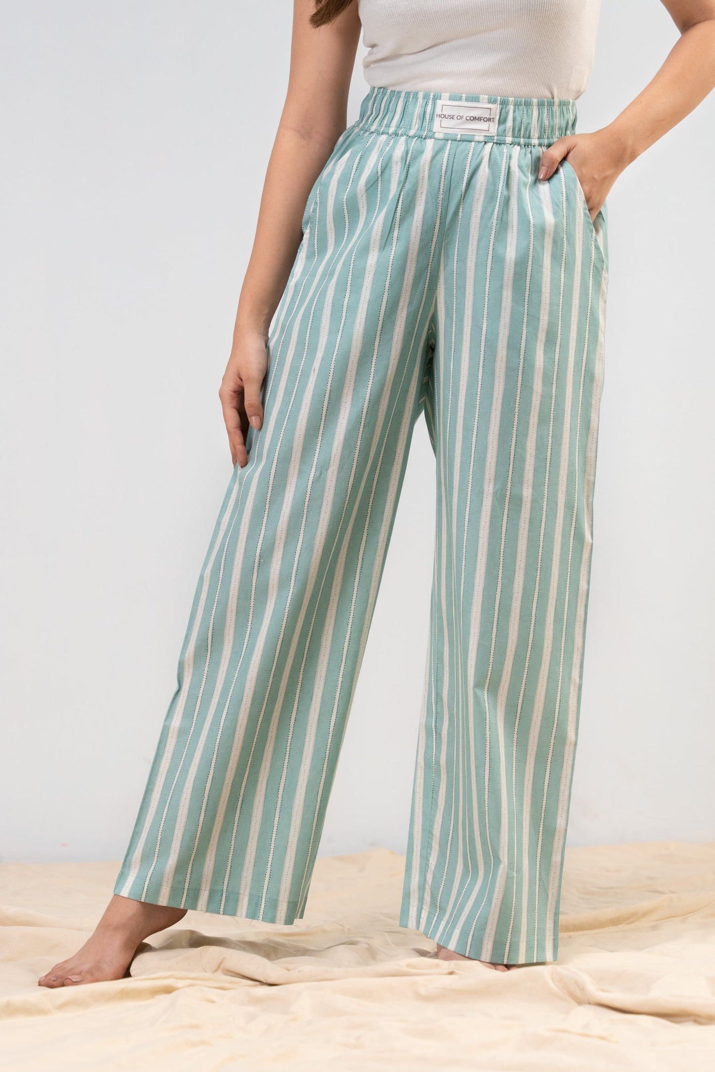 Cool Mint Lines Pajamas House of Comfort
