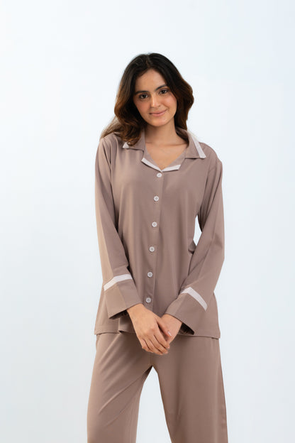 Dessert Tan Lycra PJ Set House of Comfort