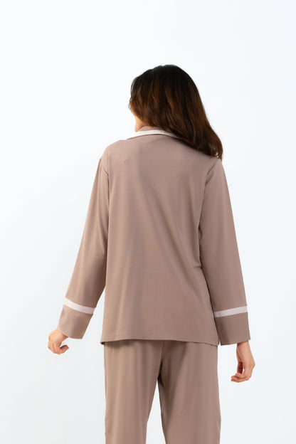 Dessert Tan Lycra PJ Set House of Comfort