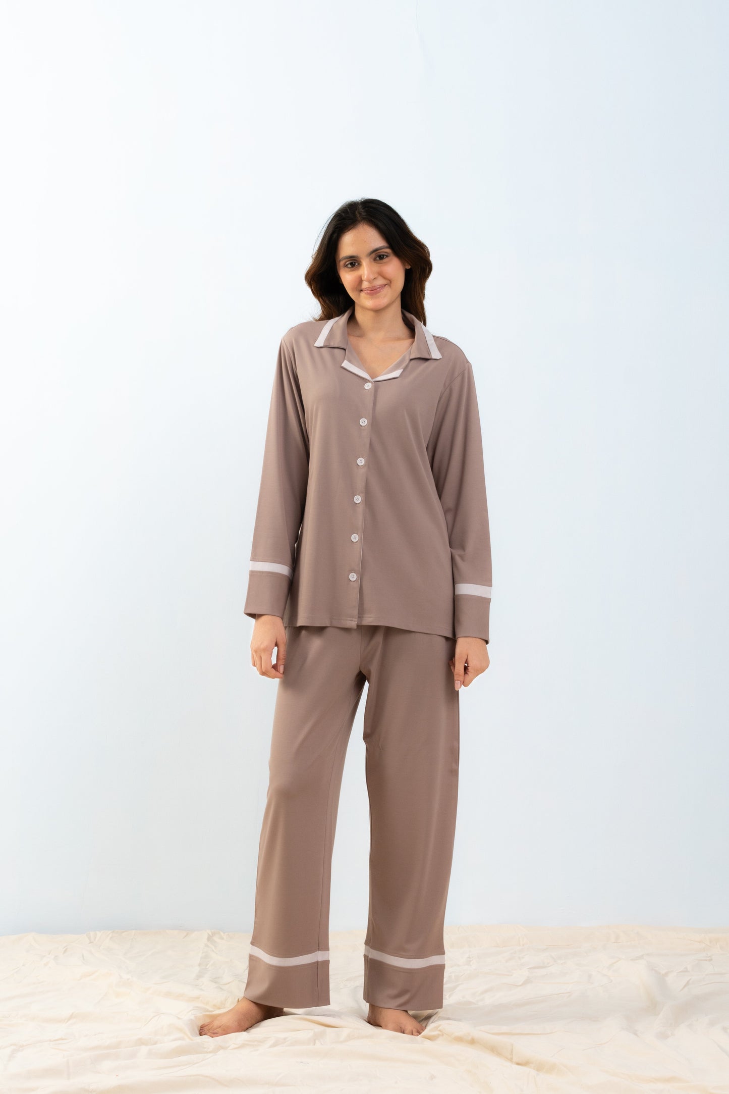 Dessert Tan Lycra PJ Set House of Comfort
