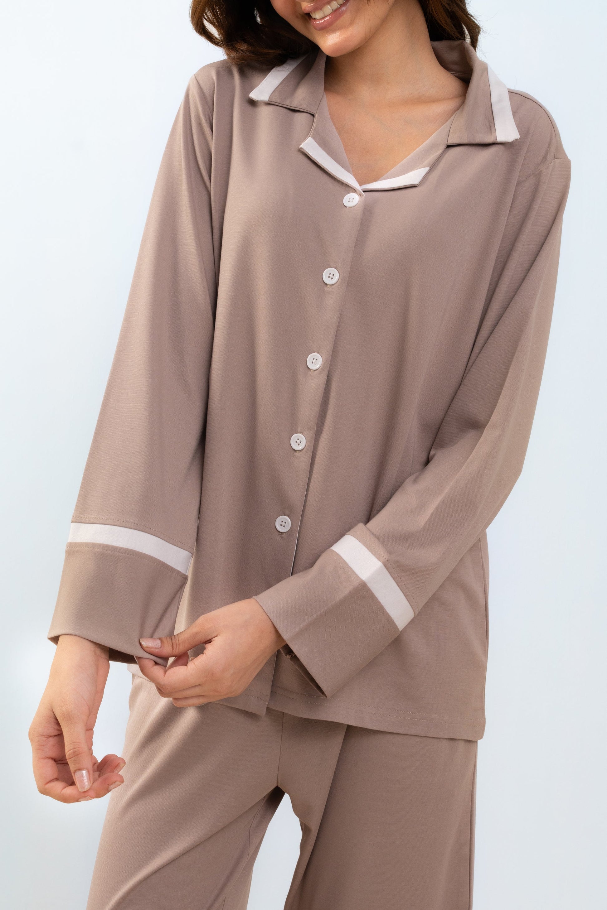 Dessert Tan Lycra PJ Set House of Comfort