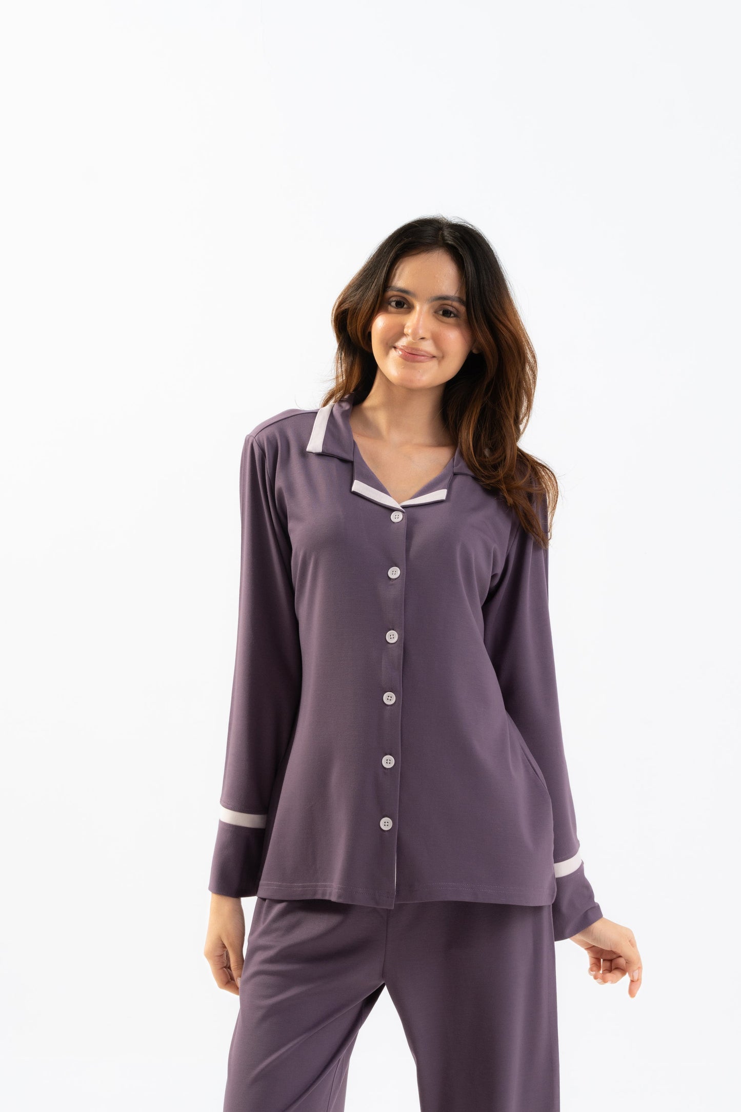 Dusty Purple Lycra PJ Set House of Comfort