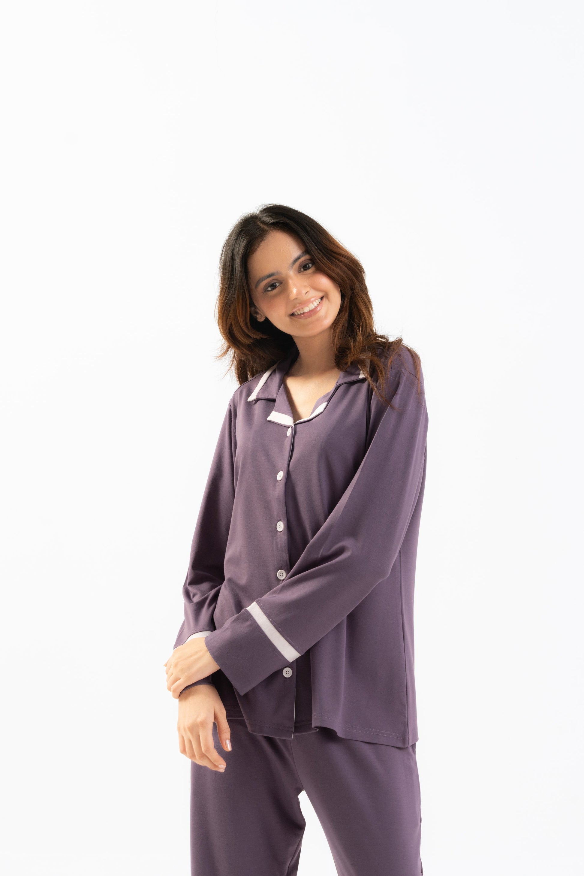 Dusty Purple Lycra PJ Set House of Comfort