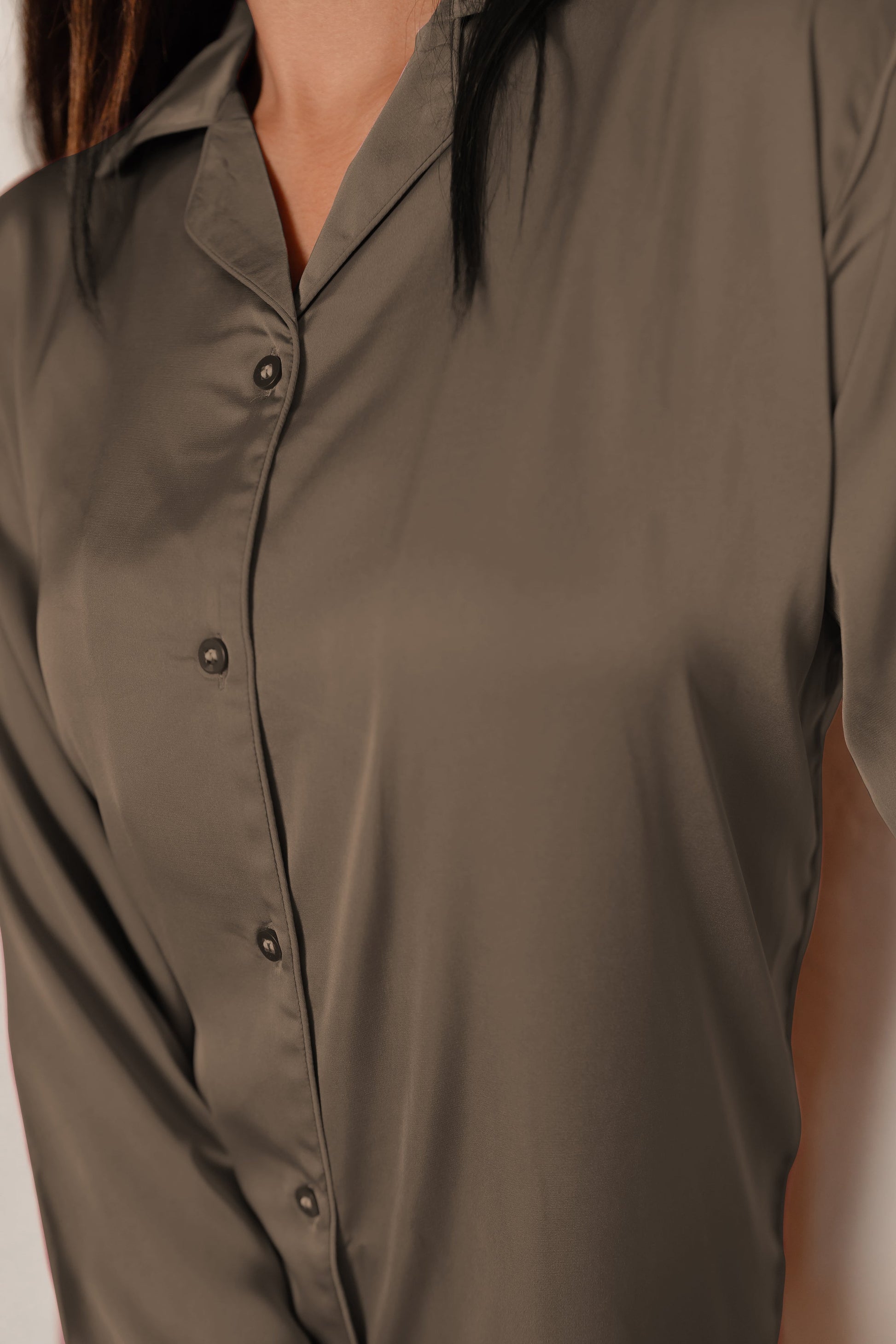Earthy Olive Luxe Satin PJ Set House of Comfort