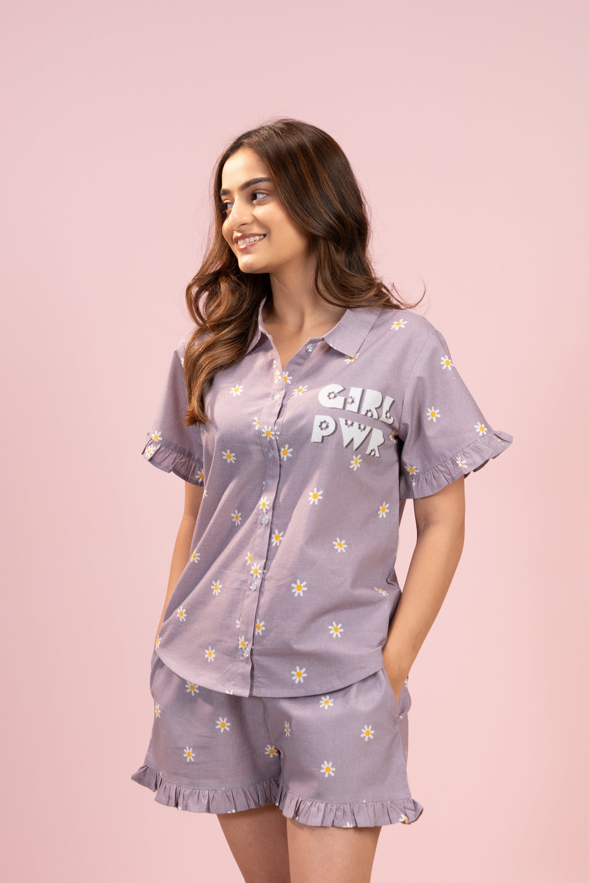 Girl Power Daisy Shorts Set House of Comfort