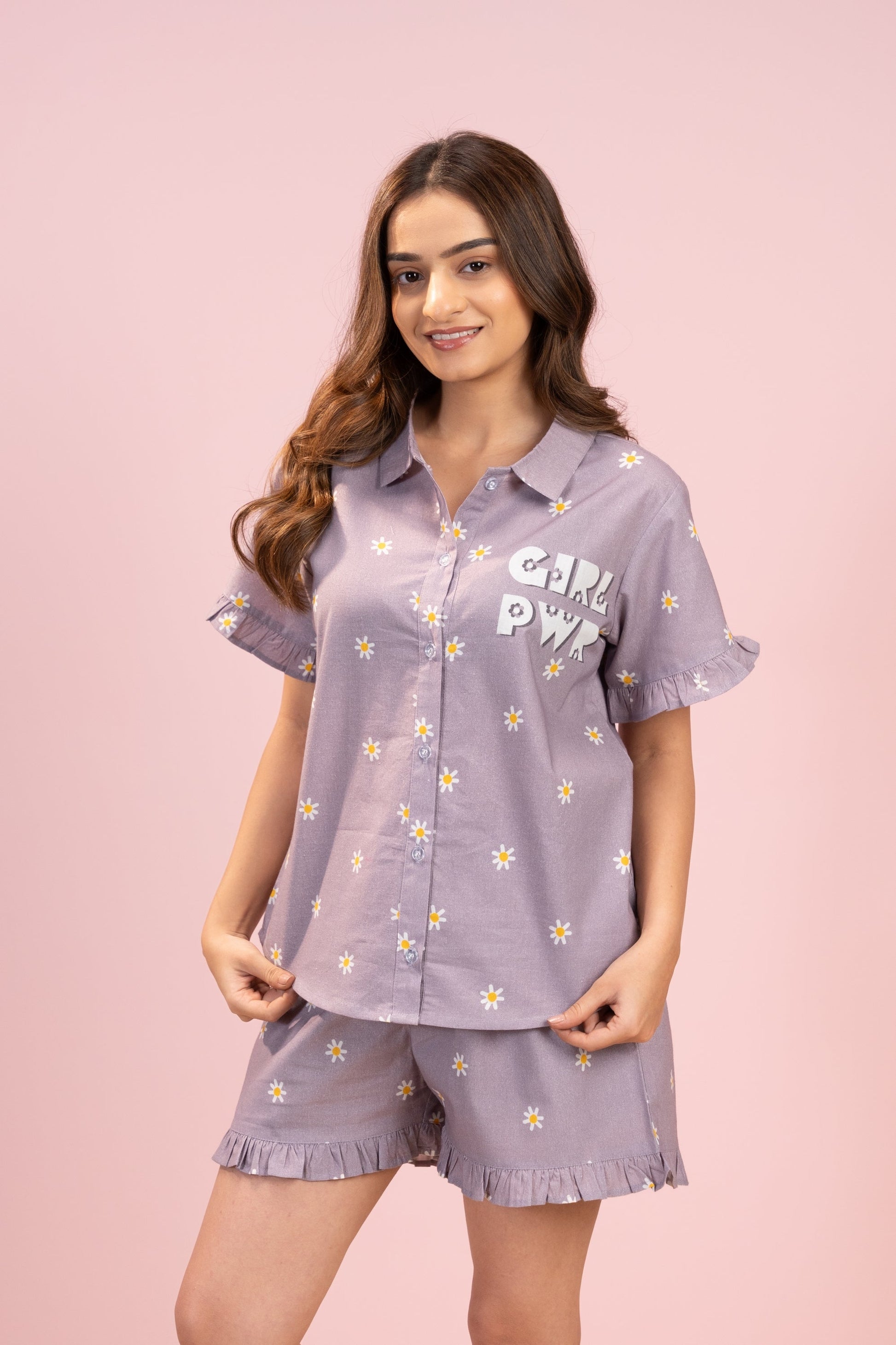 Girl Power Daisy Shorts Set House of Comfort