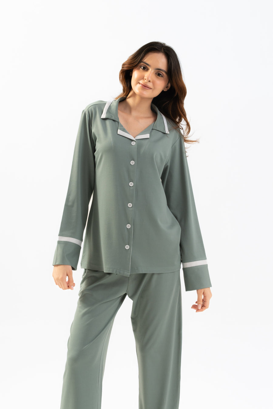 Green Lycra PJ Set House of Comfort
