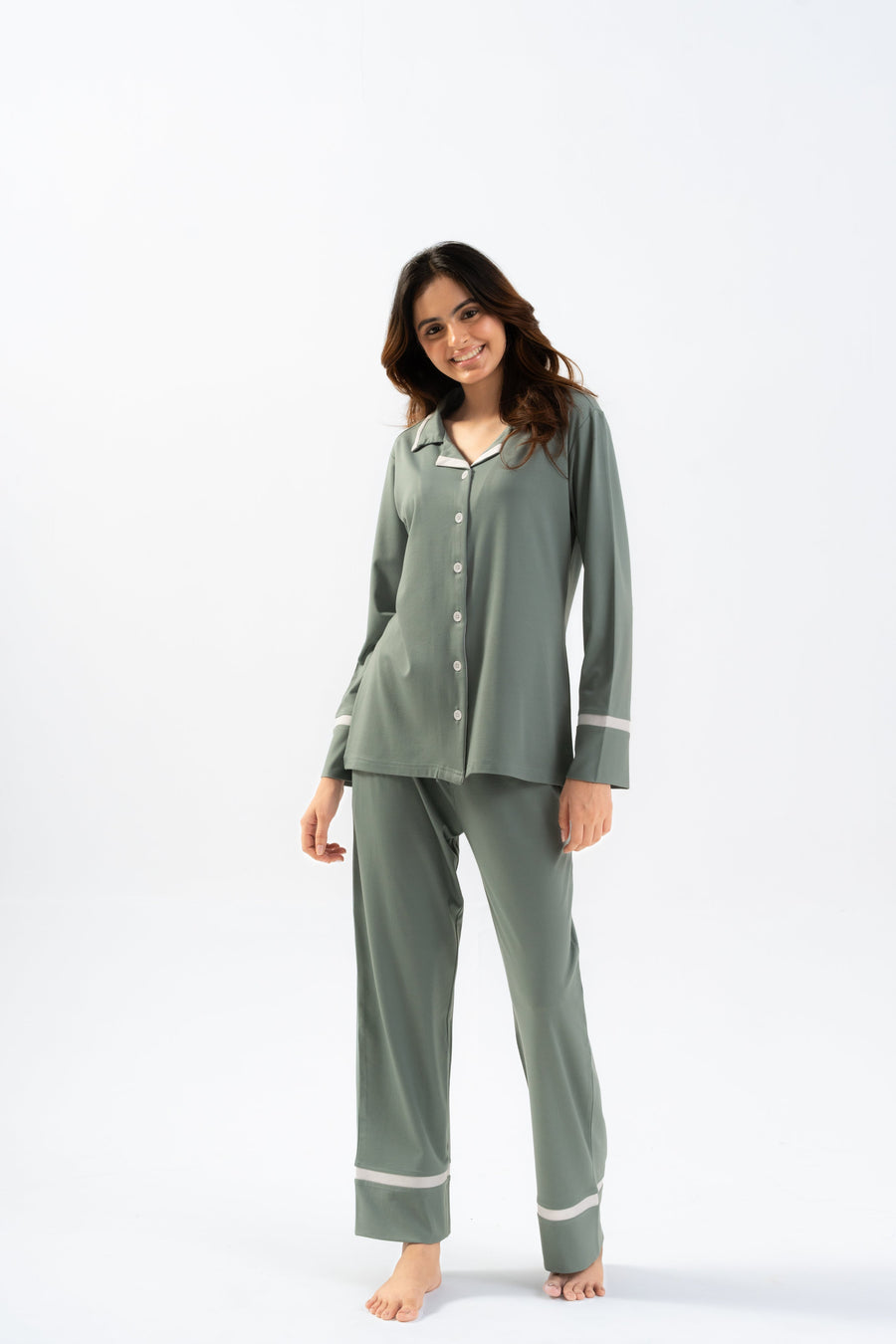 Green Lycra PJ Set House of Comfort
