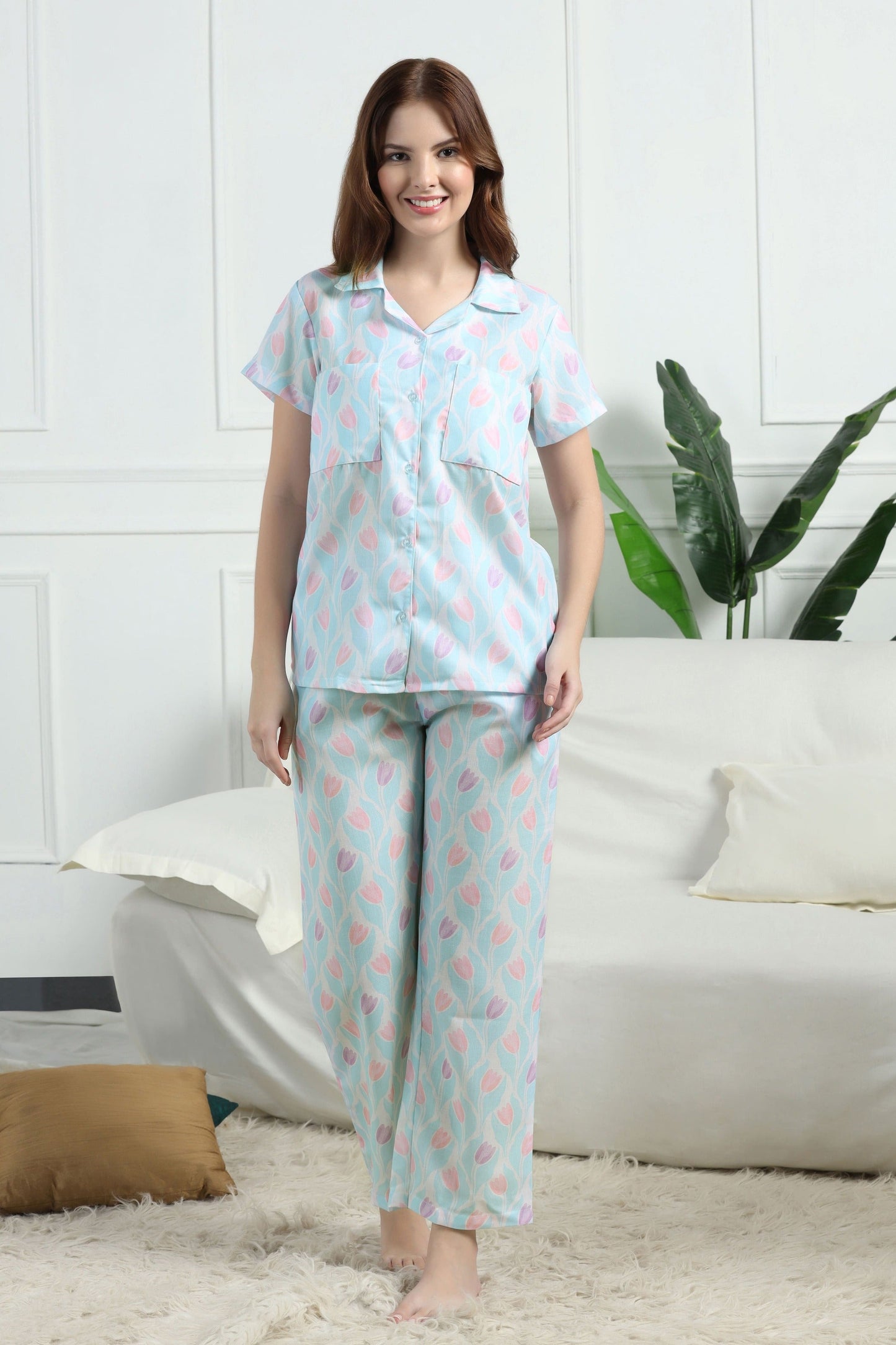 Tulip Haze Braless PJ Set House of Comfort