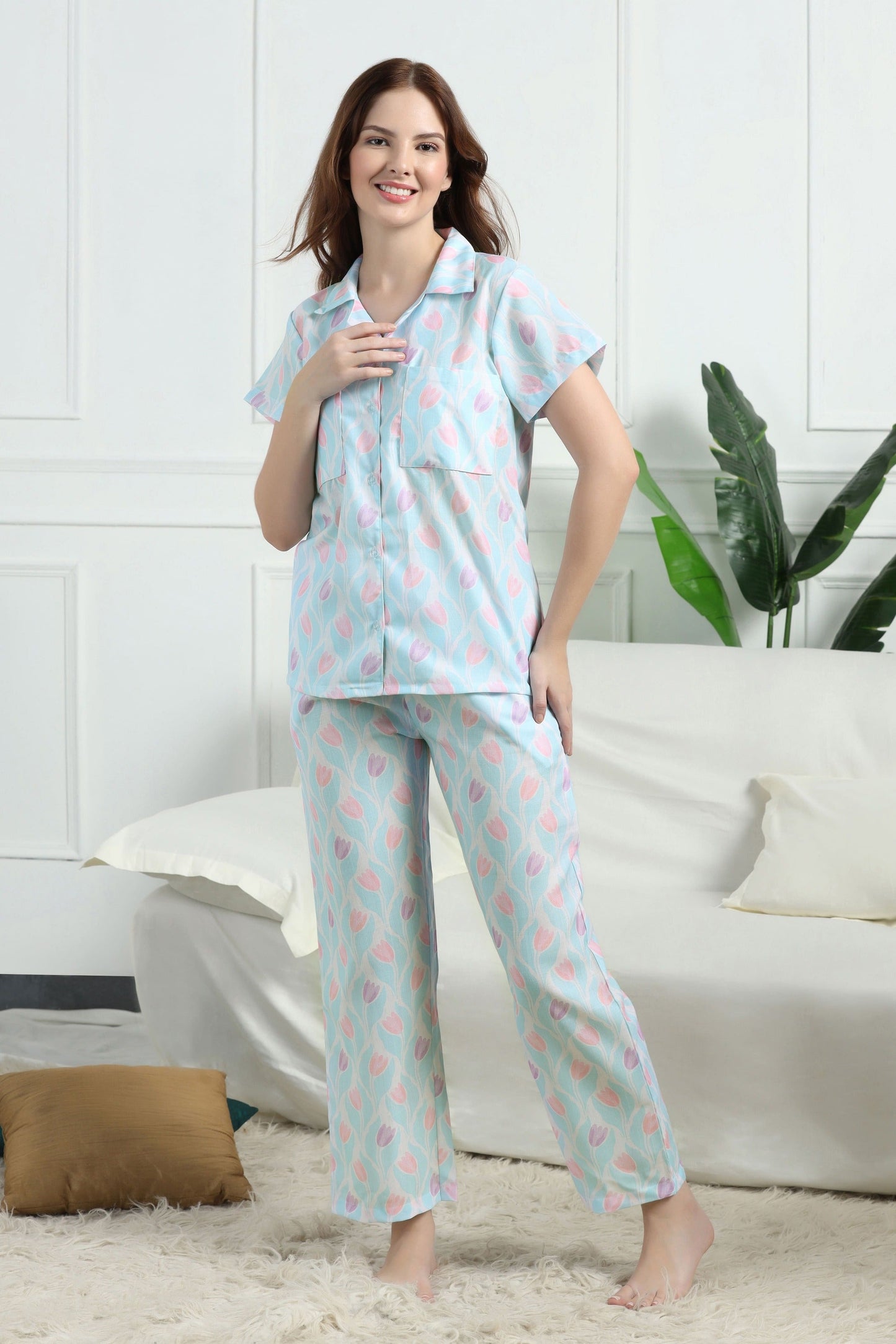 Tulip Haze Braless PJ Set House of Comfort
