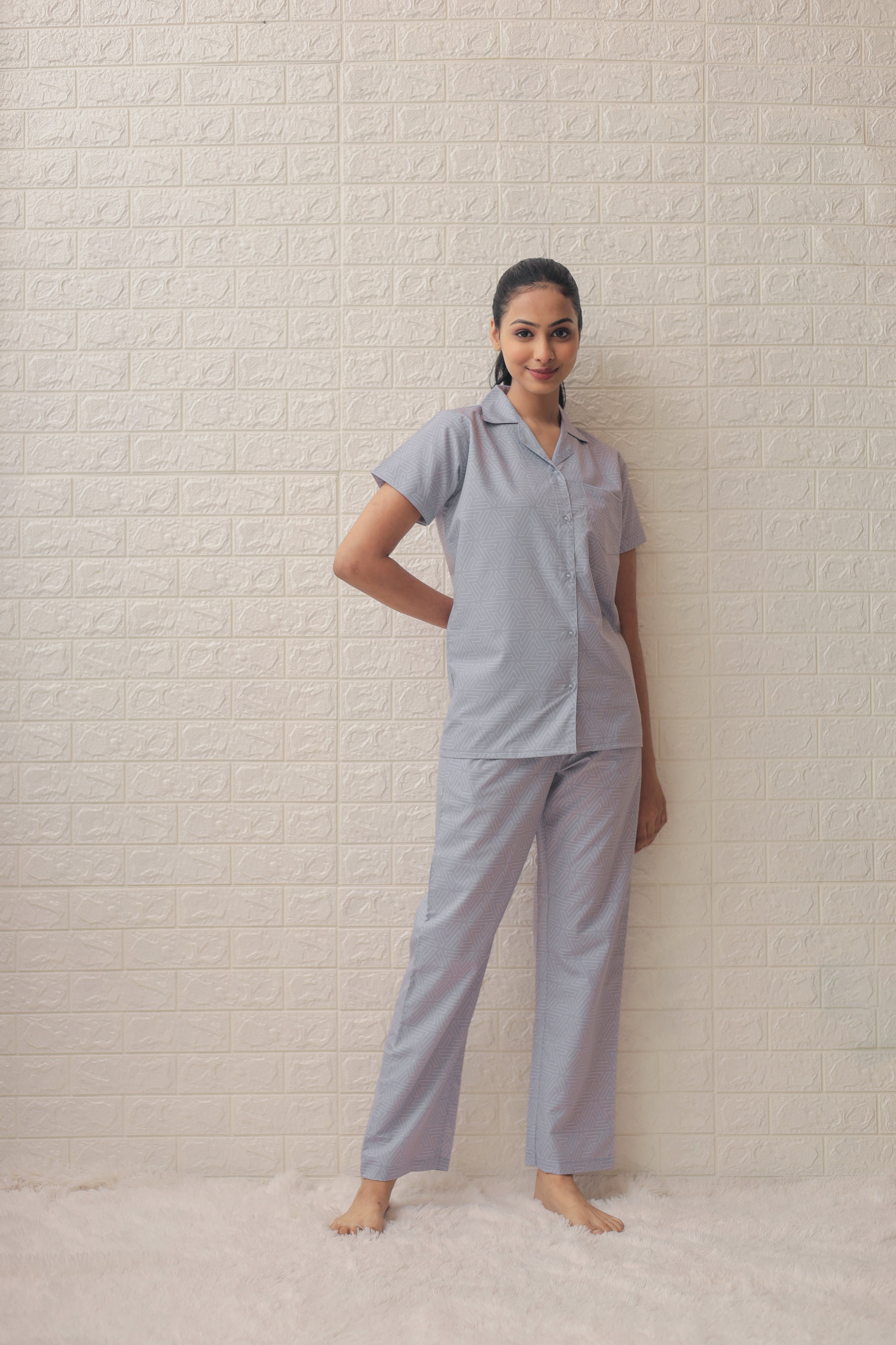 Lovers in Grey Couple PJ Set-Male-Female thehouseofcomfort