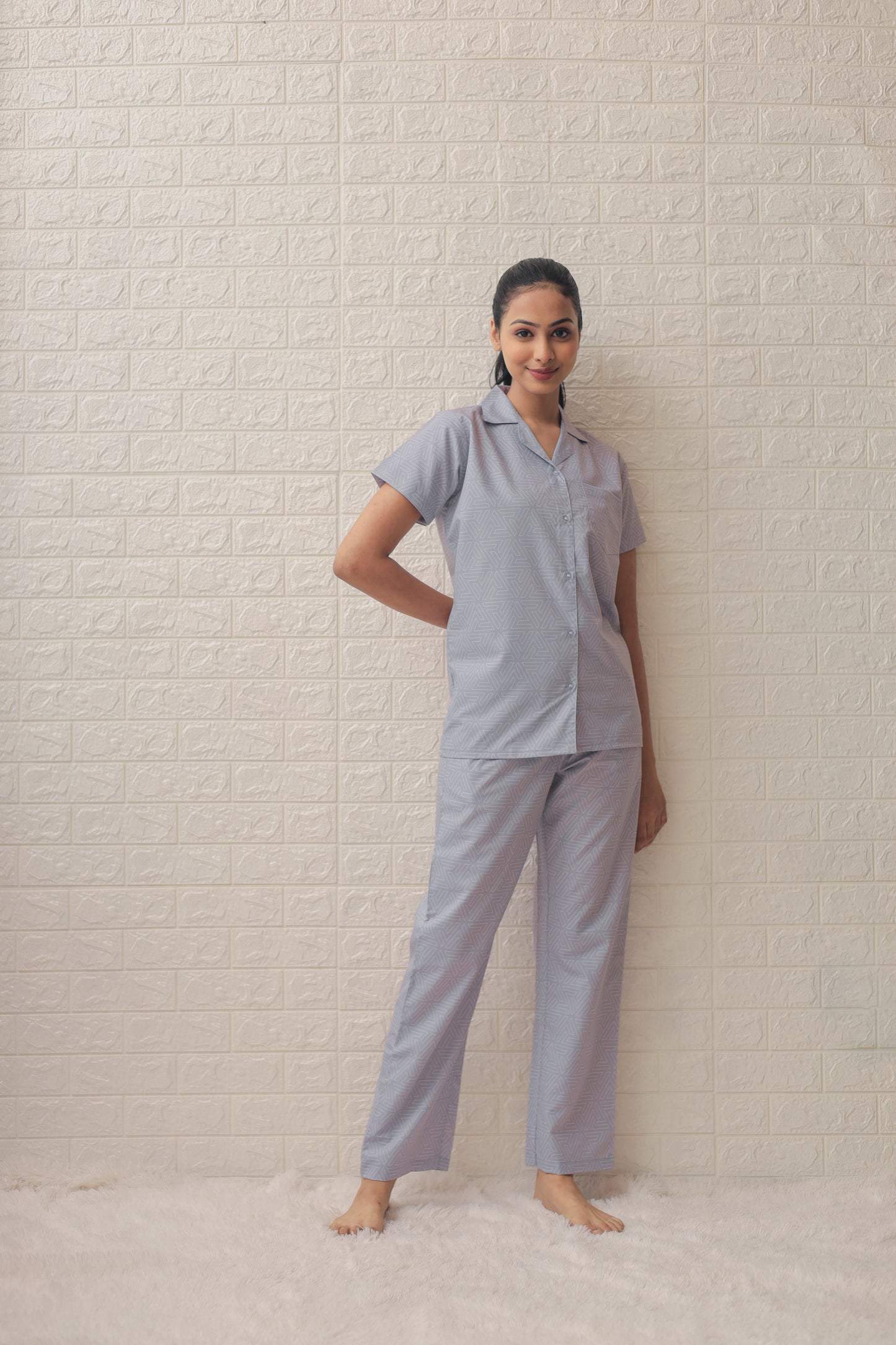 Lovers in Grey Couple PJ Set-Male-Female thehouseofcomfort