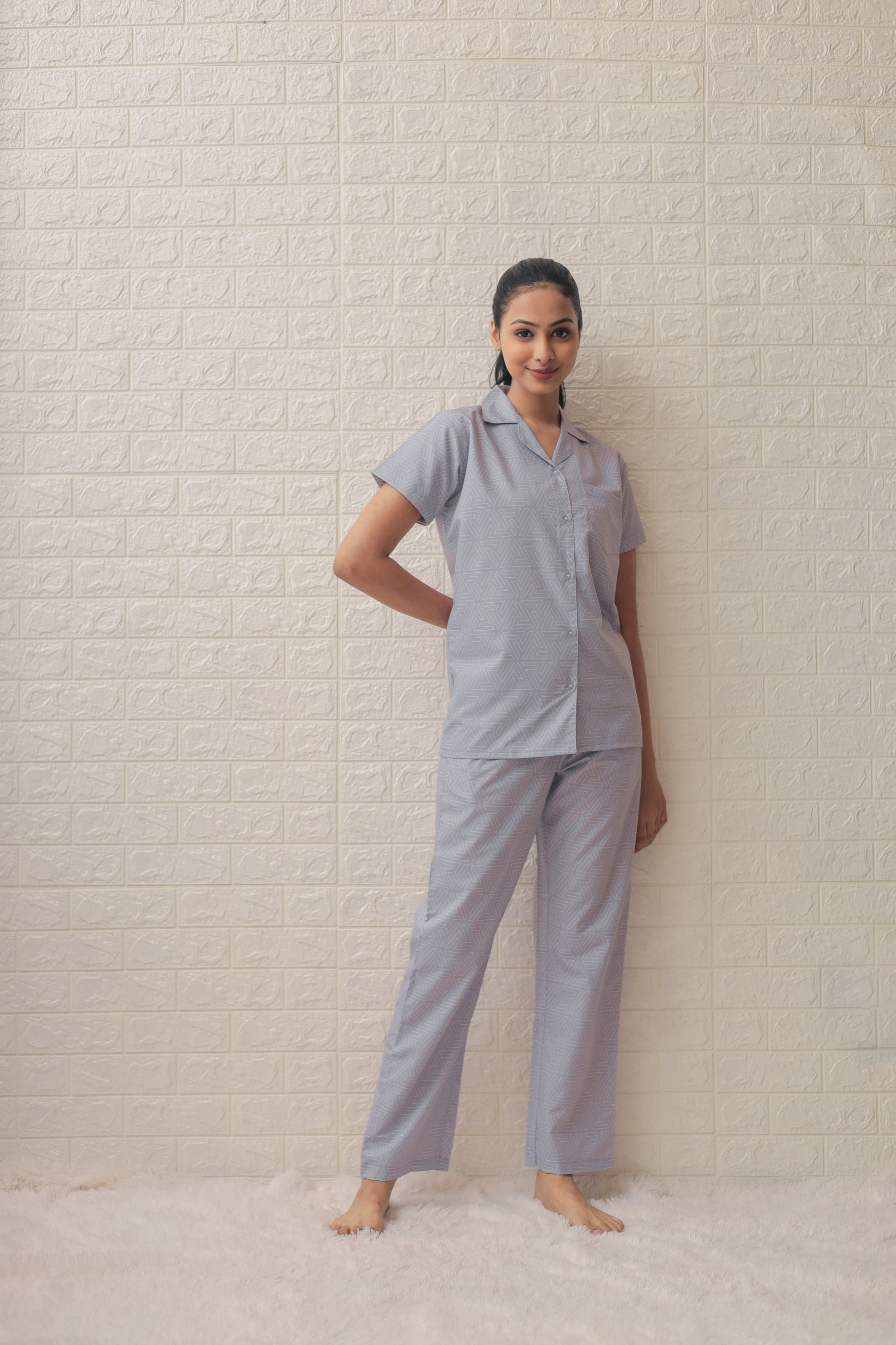 Lovers in Grey Couple PJ Set-Male-Female thehouseofcomfort