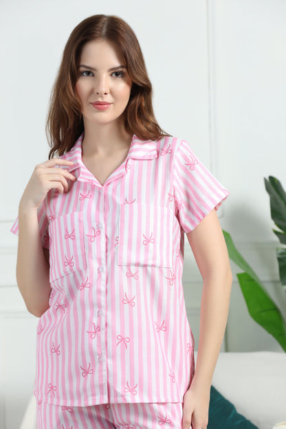 Bow Babe Braless PJ Set House of Comfort