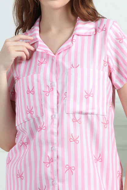 Bow Babe Braless PJ Set House of Comfort