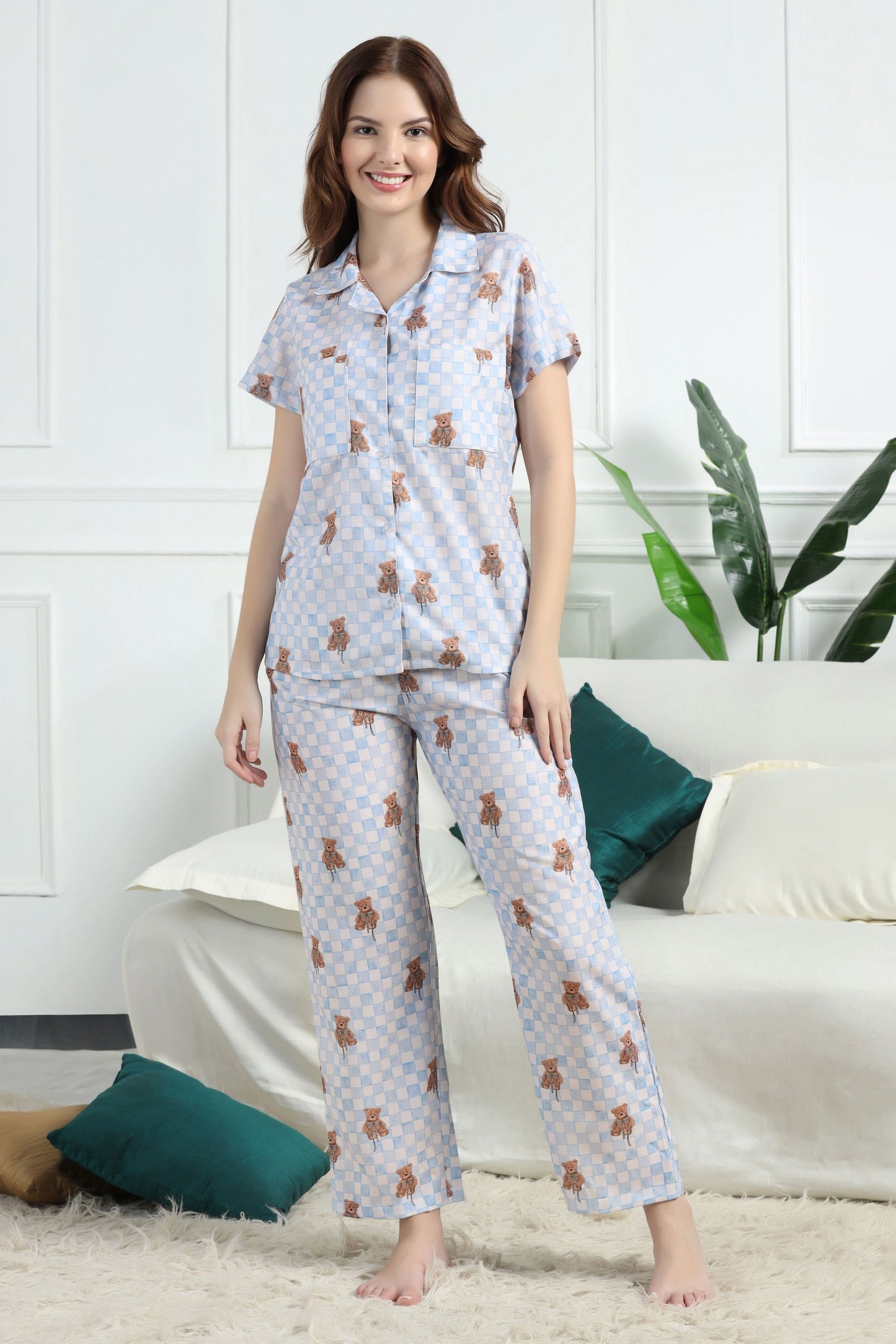 Teddy Tucks Braless PJ Set House of Comfort