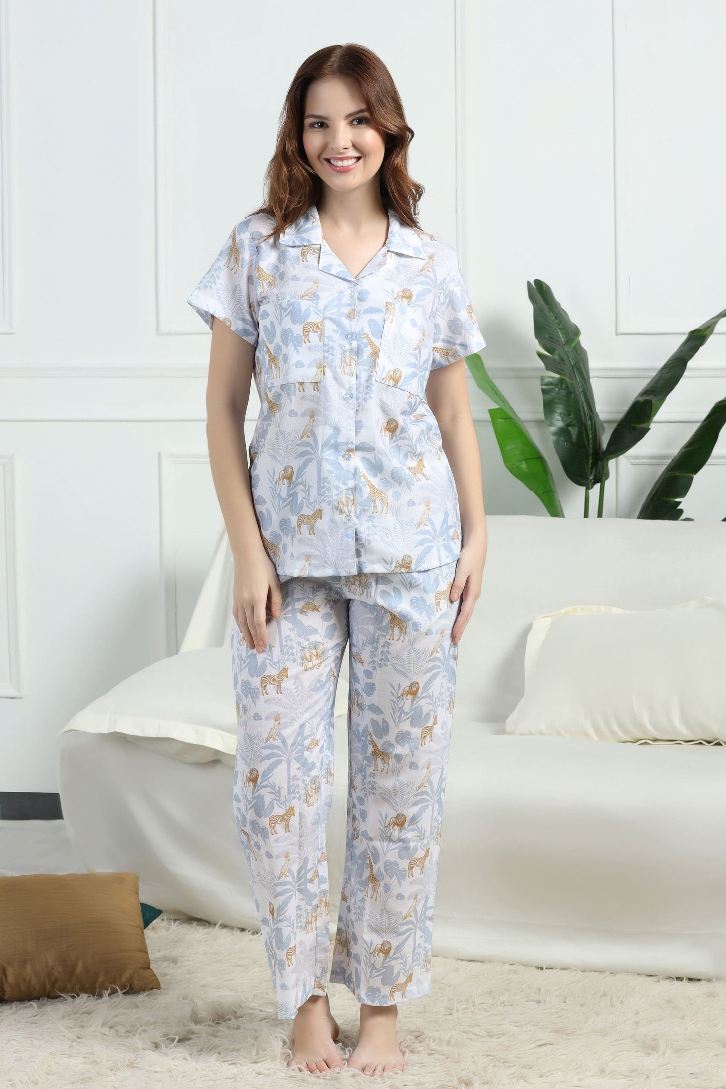 Jungle Tales Braless PJ Set House of Comfort