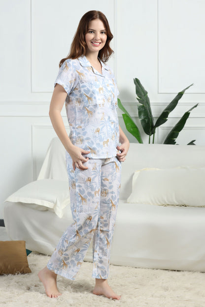 Jungle Tales Braless PJ Set House of Comfort