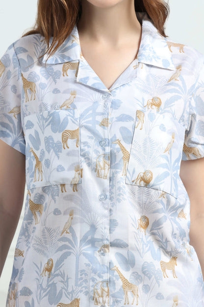 Jungle Tales Braless PJ Set House of Comfort