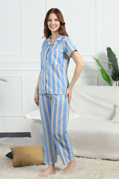 Suuny Stripes Braless PJ Set House of Comfort
