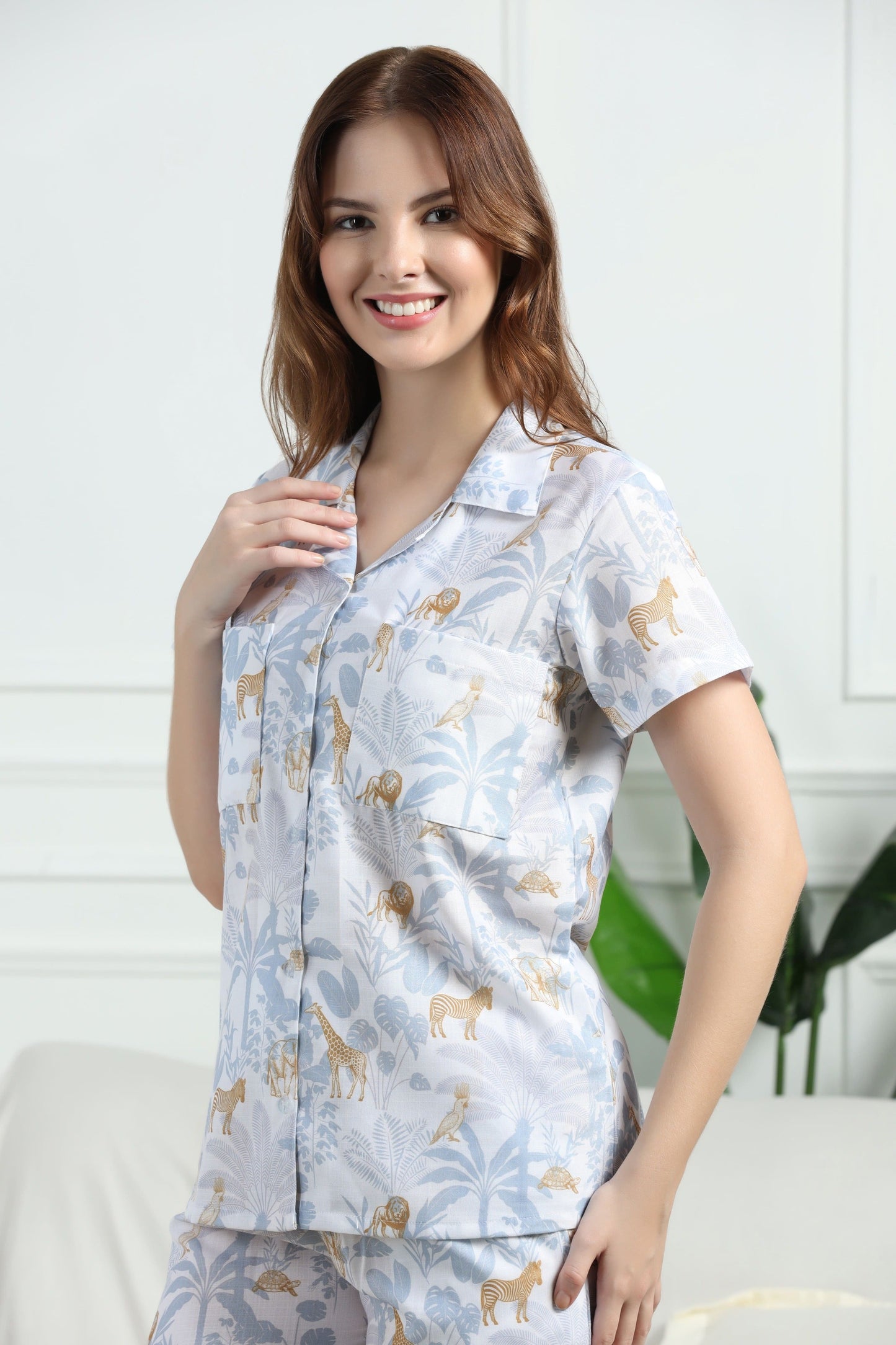 Jungle Tales Braless PJ Set House of Comfort