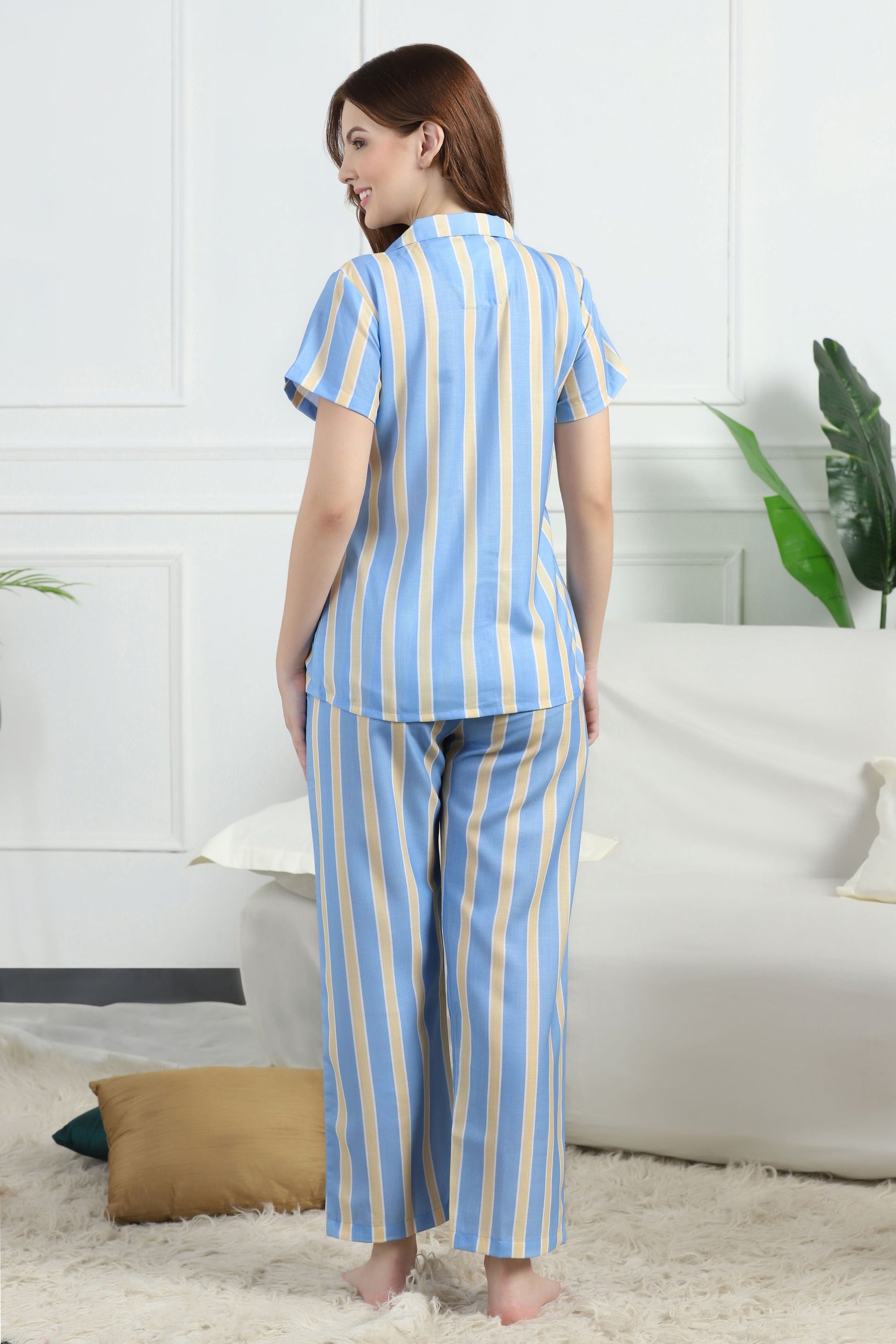 Suuny Stripes Braless PJ Set House of Comfort